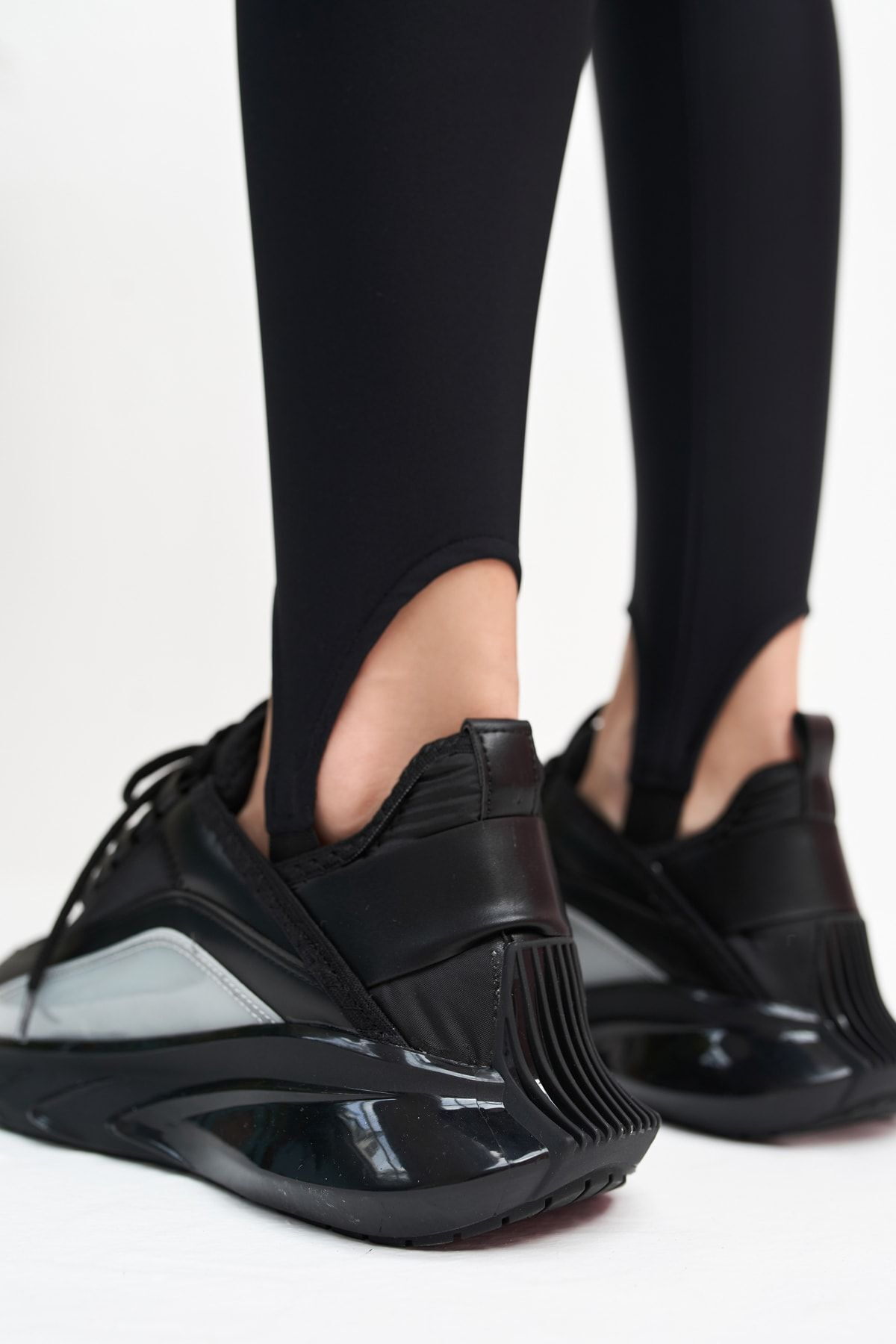 Marla Kadın Siyah Cilt Siyah Parasut Deri Airtaban Detay Sneakers