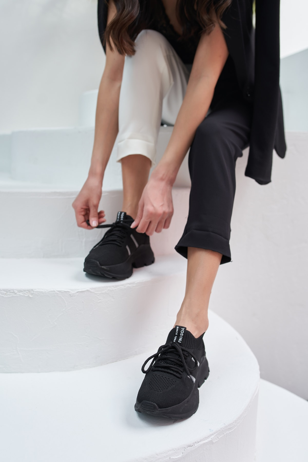 Giulla Kadın Siyah Trıko Sneakers