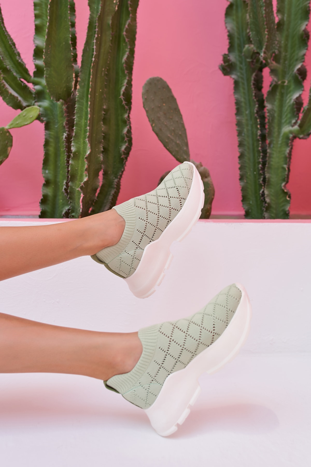 Alice Kadin Yeşil Trıko Sneakers