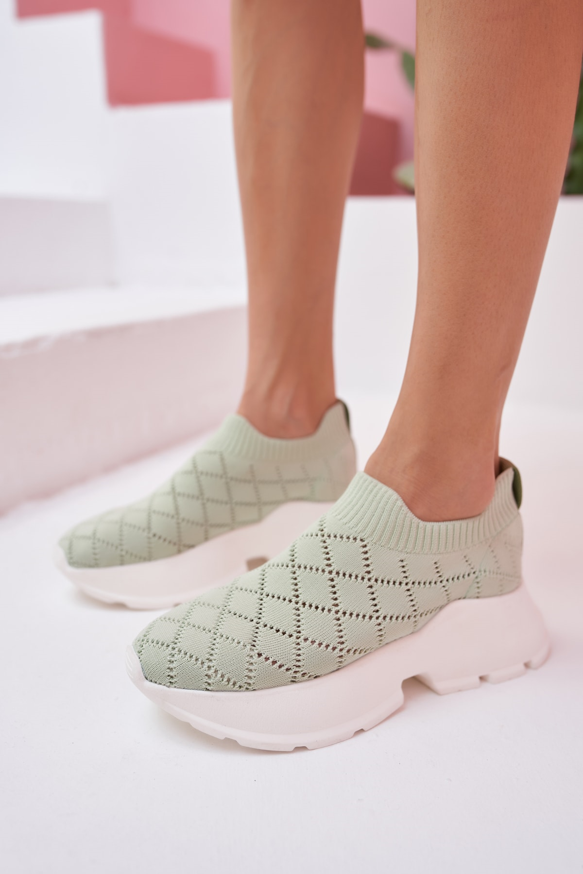 Alice Kadin Yeşil Trıko Sneakers