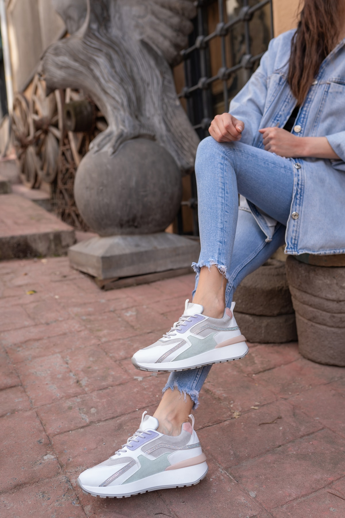 Vivian Kadin Beyaz Multi Sneakers