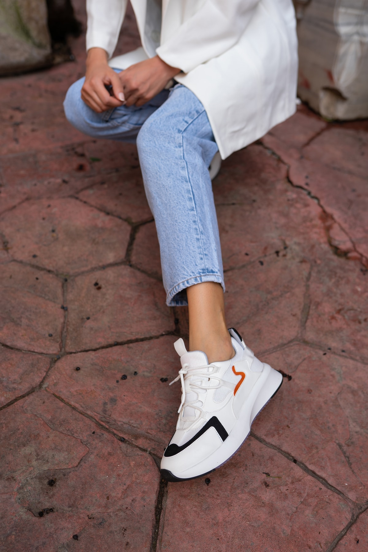Calista Kadin Beyaz Cilt Sneakers