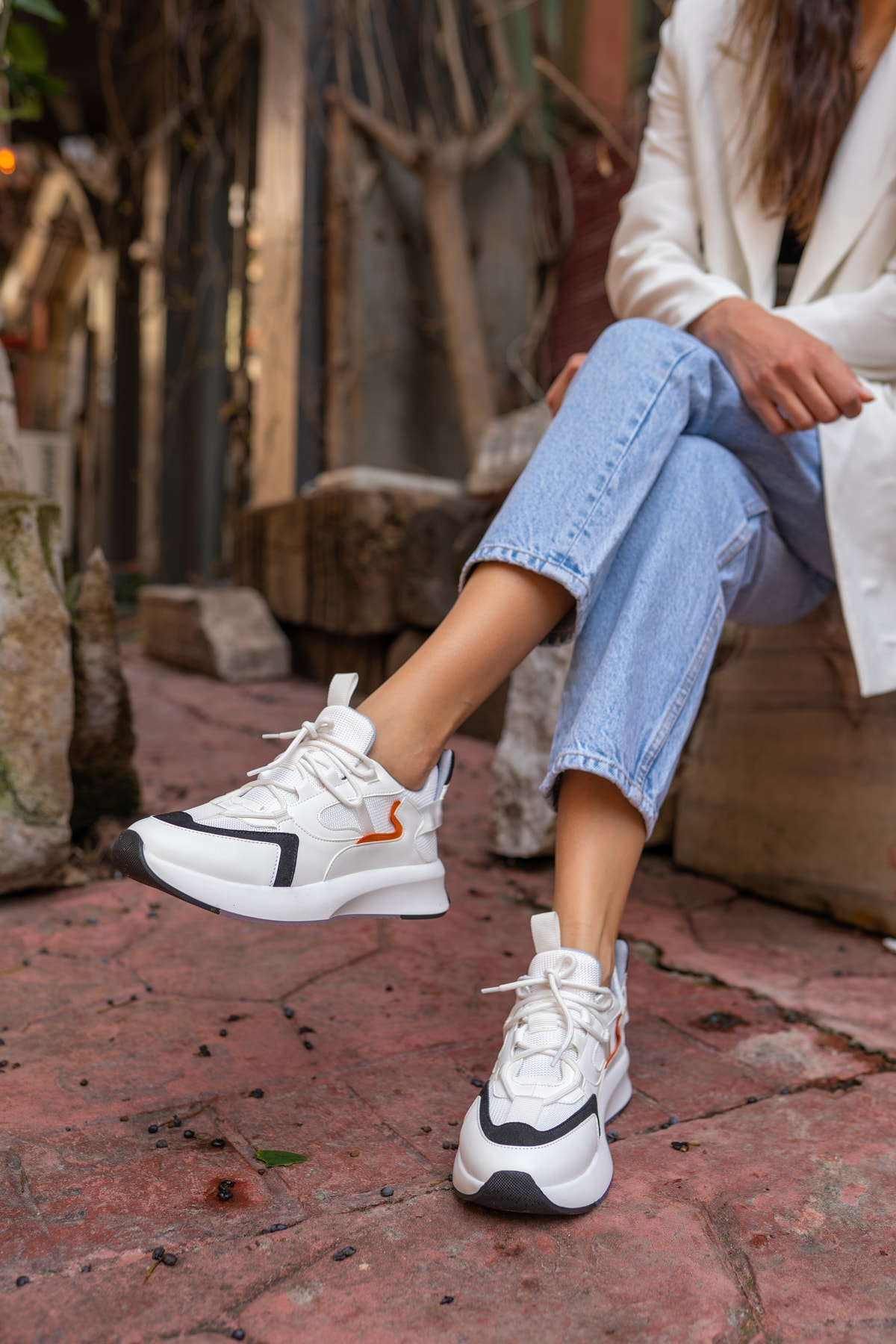 Calista Kadin Beyaz Cilt Sneakers