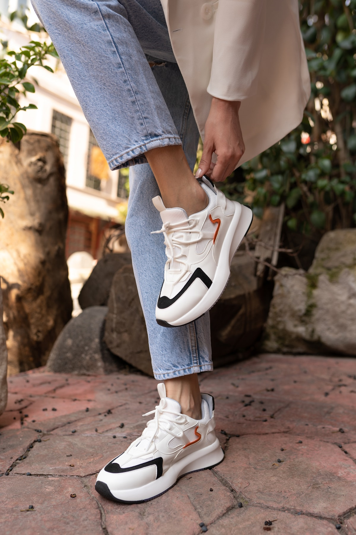 Calista Kadin Beyaz Cilt Sneakers