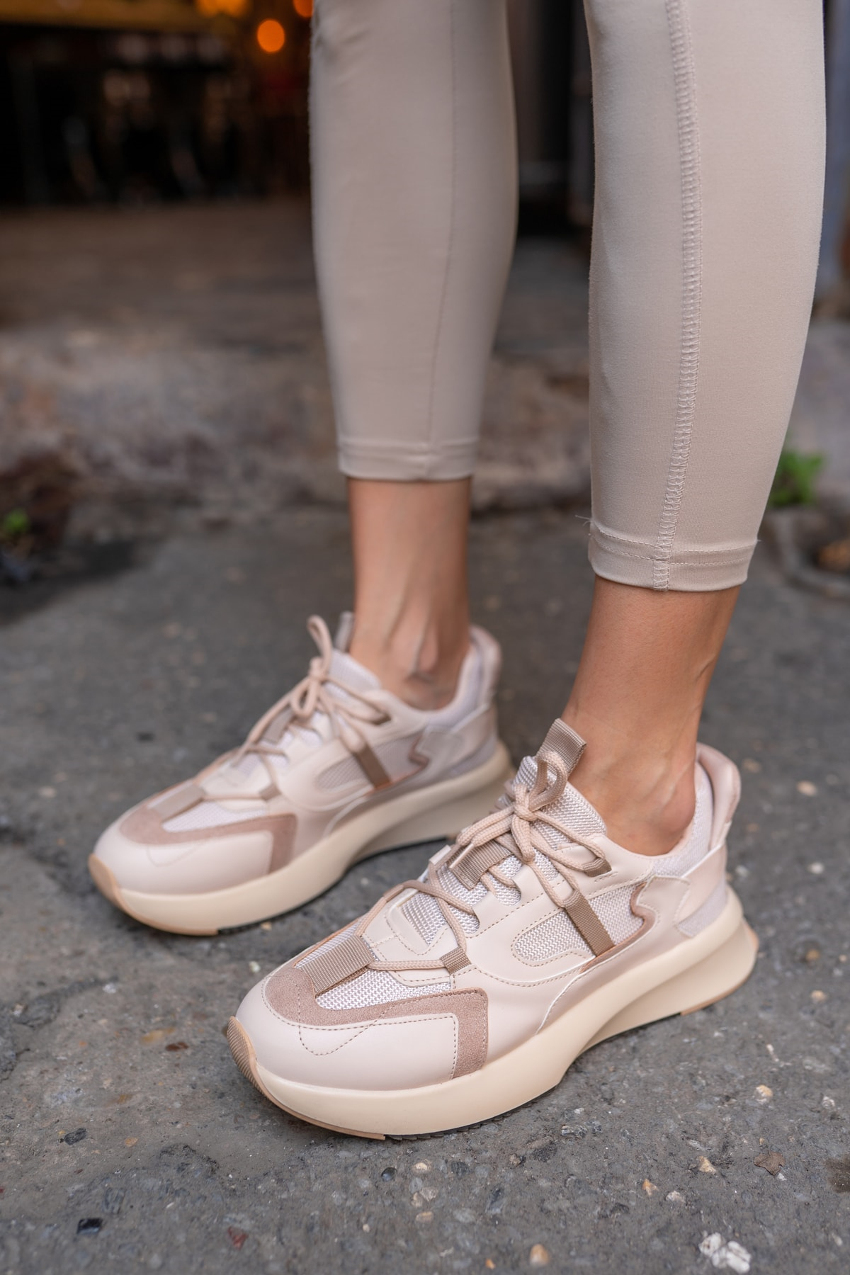 Calista Kadin Nude Cilt Sneakers