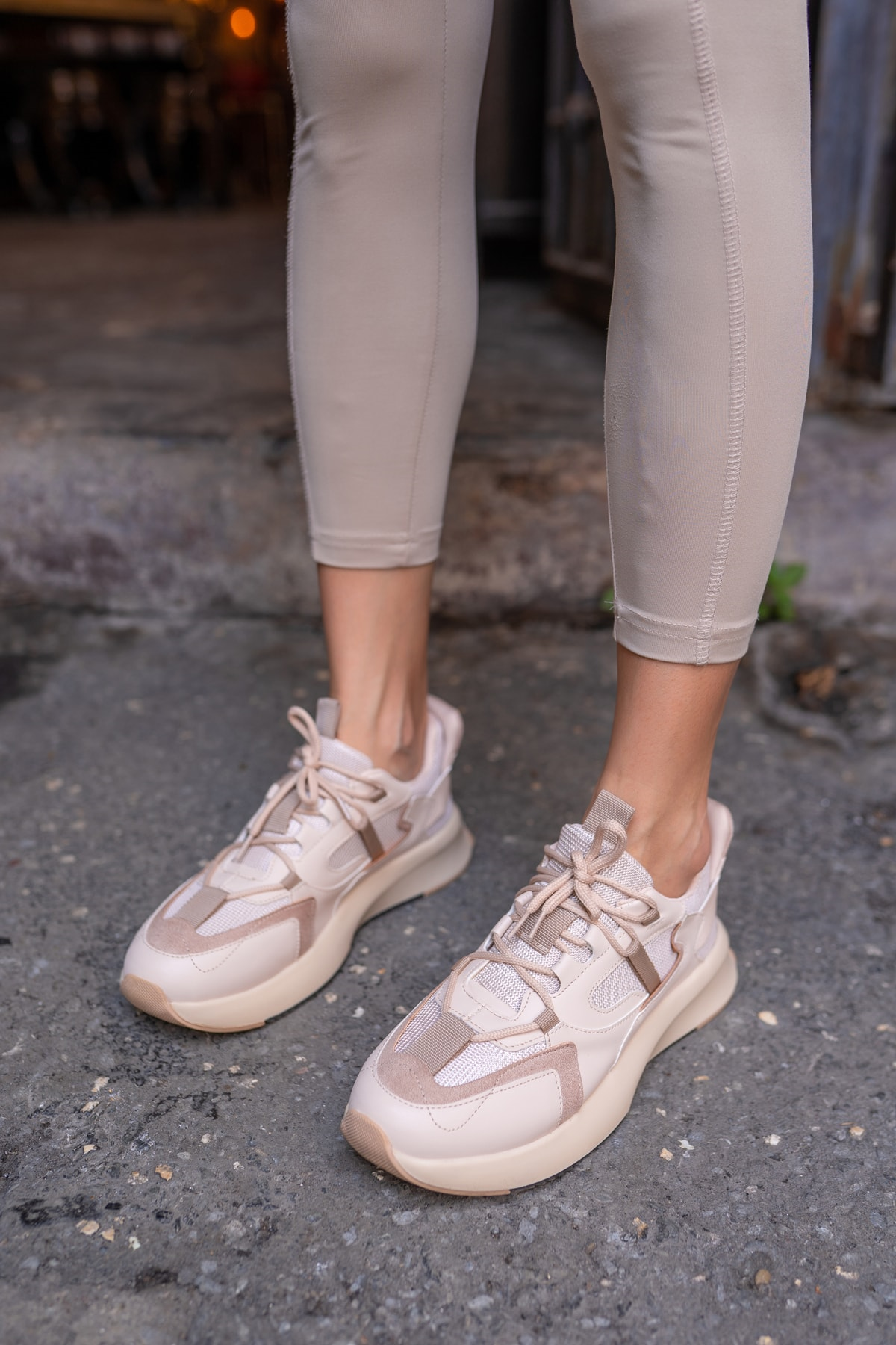Calista Kadin Nude Cilt Sneakers
