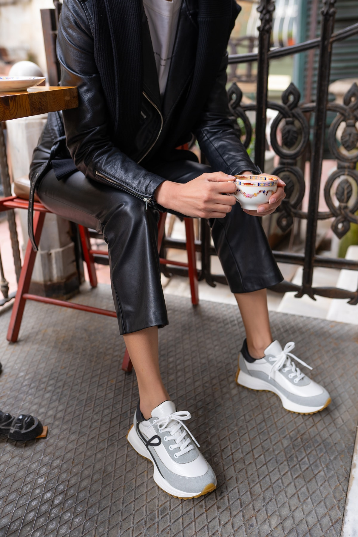 Jaine Kadın Beyaz Siyah Sneakers Ayakkai