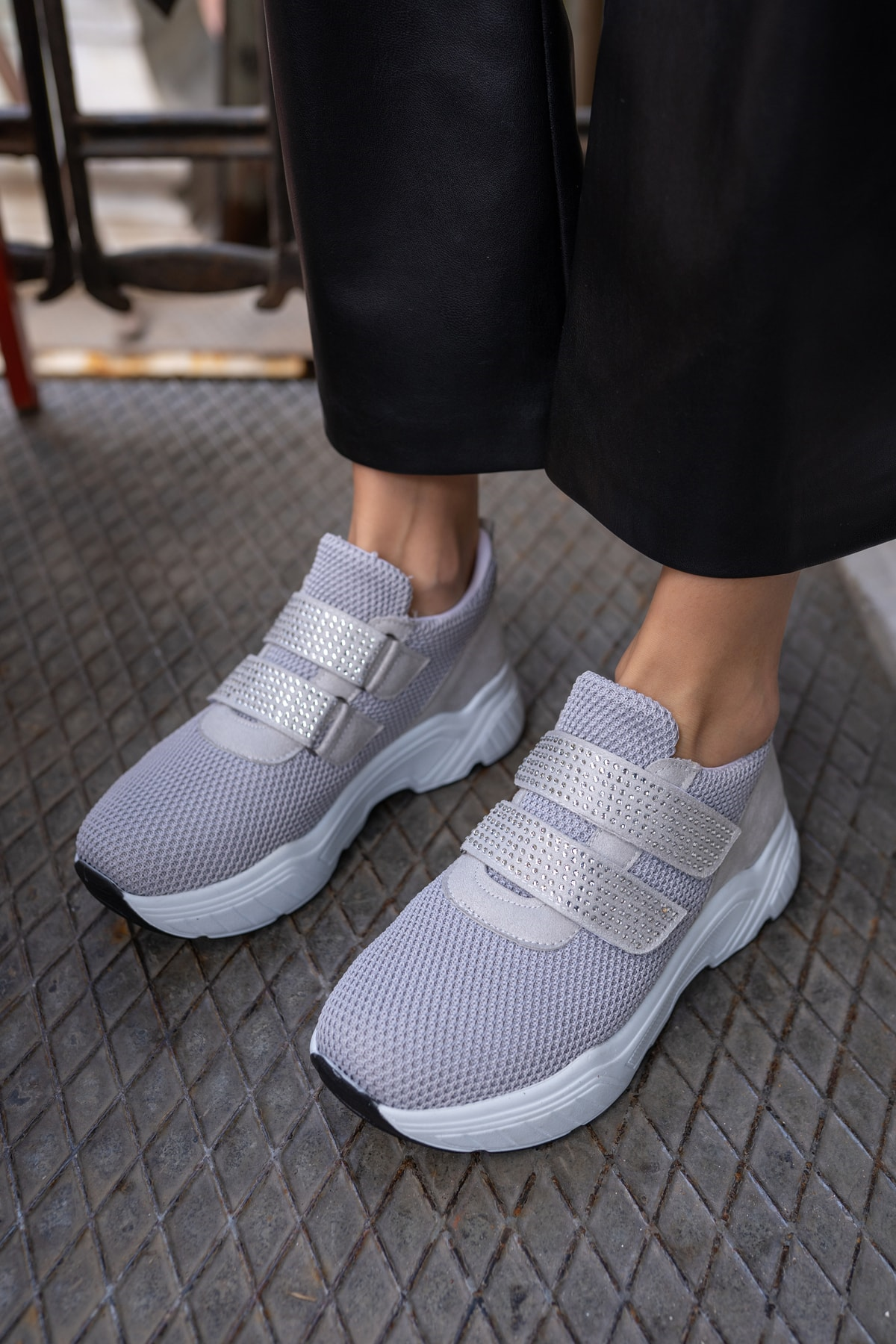 Daniel Kadin Gri File Detay Sneakers