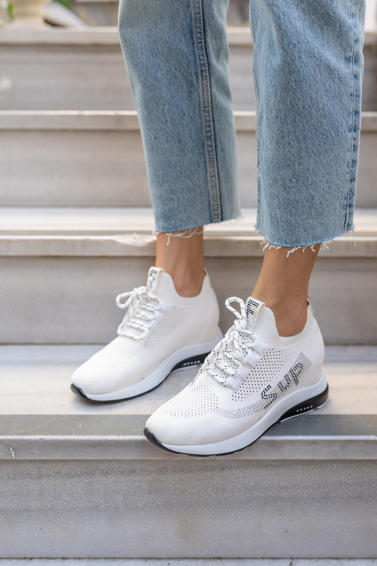 Lovisa Kadin Beyaz Trıko Sneaker