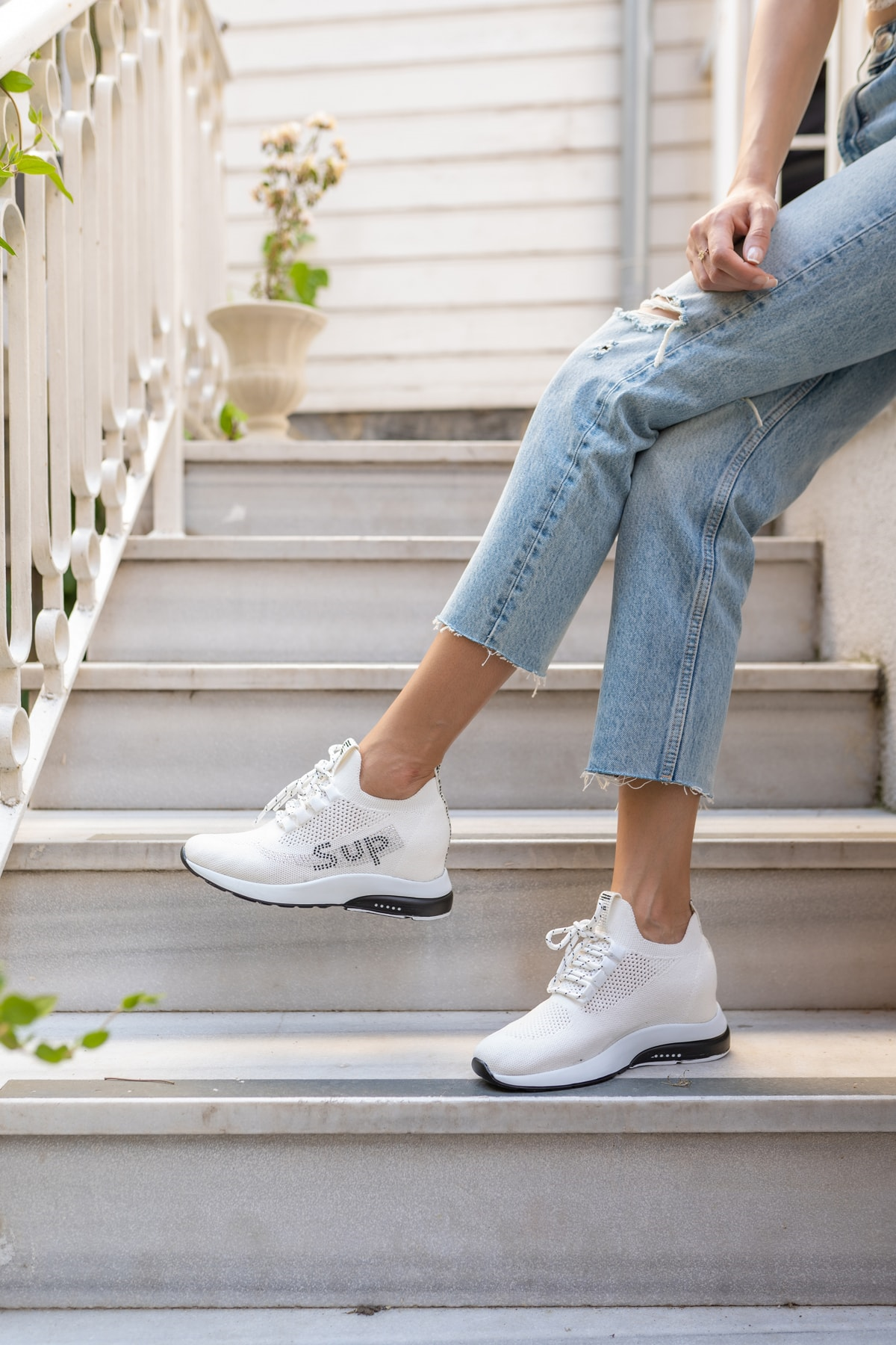 Lovisa Kadin Beyaz Trıko Sneaker