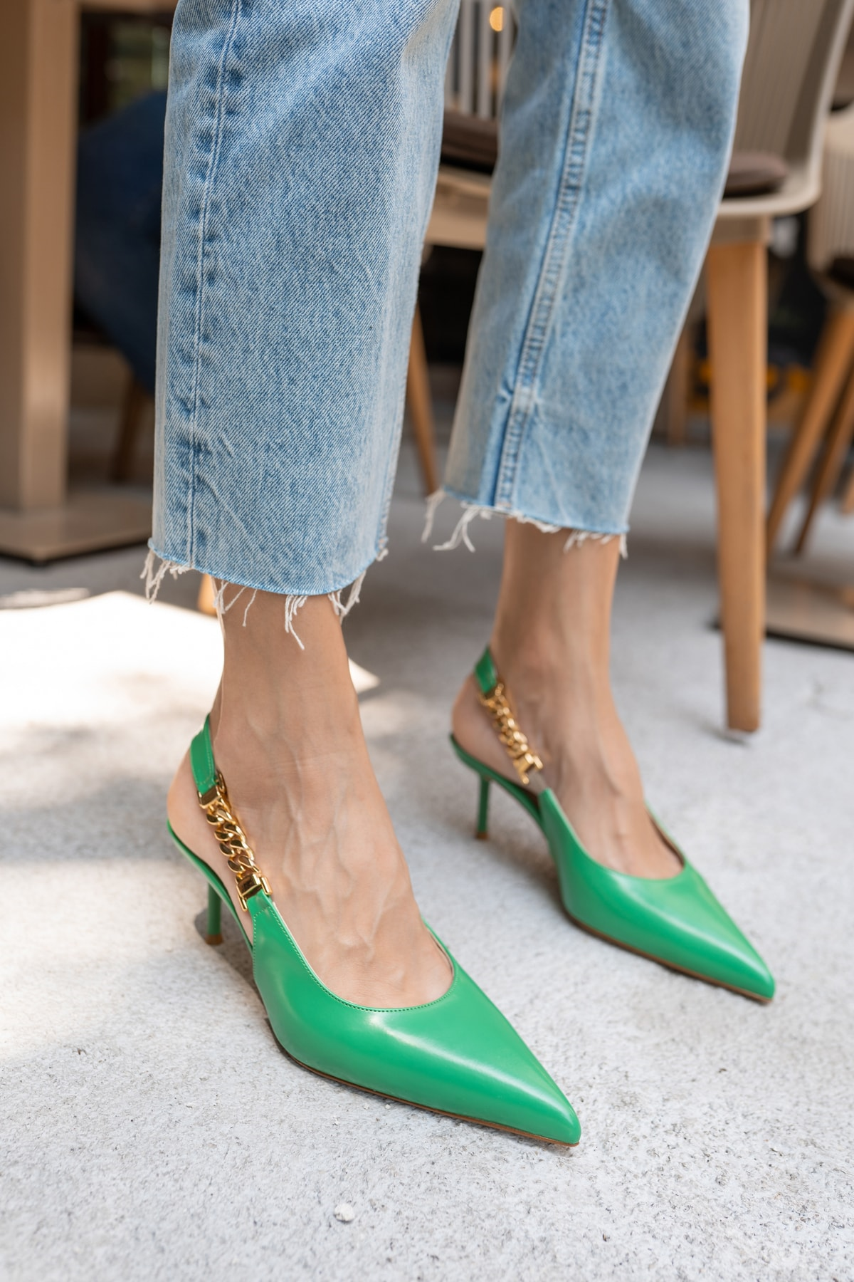Florıda Kadin Yeşil Topuklu Ayakkabi