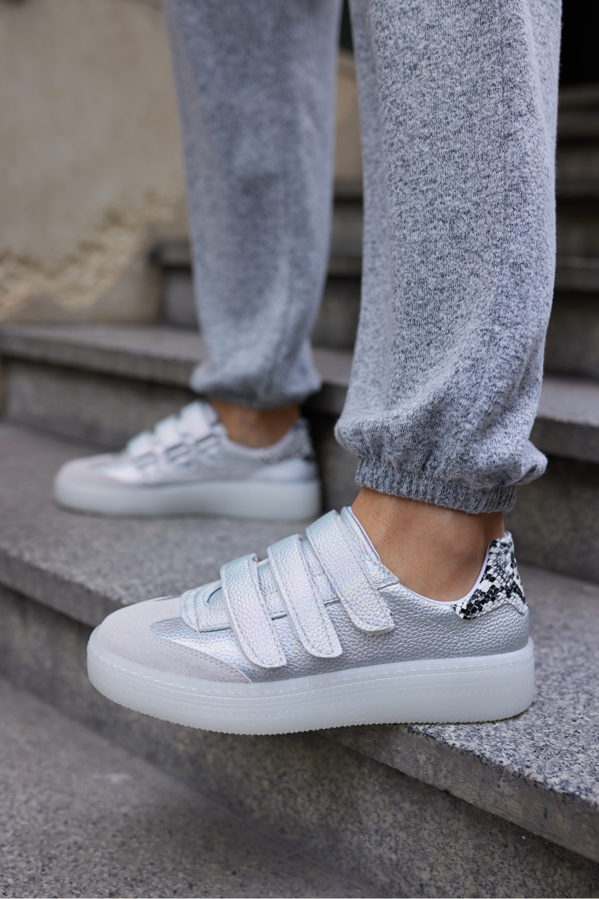 CELSO KADİN GUMUS CIRTLI SNEAKERS