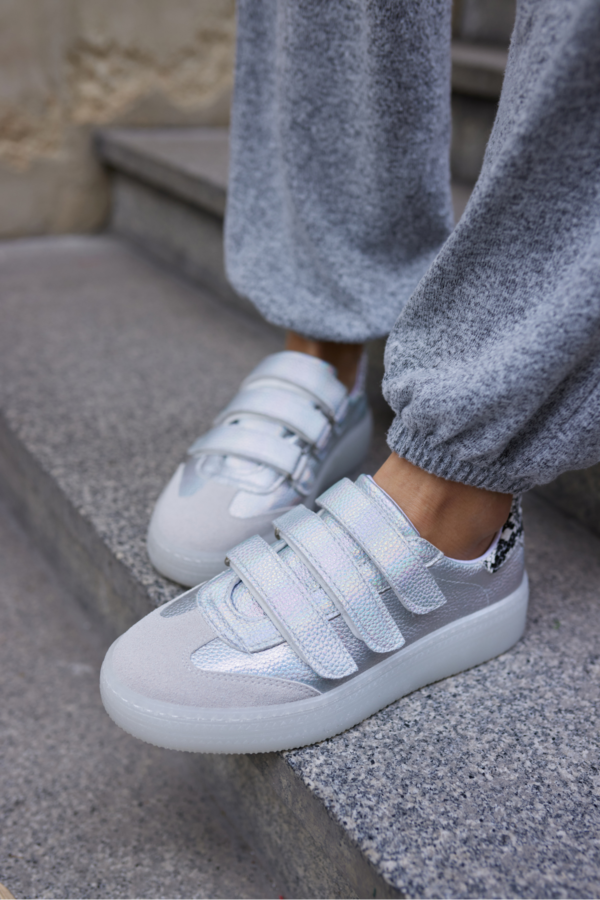 CELSO KADİN GUMUS CIRTLI SNEAKERS
