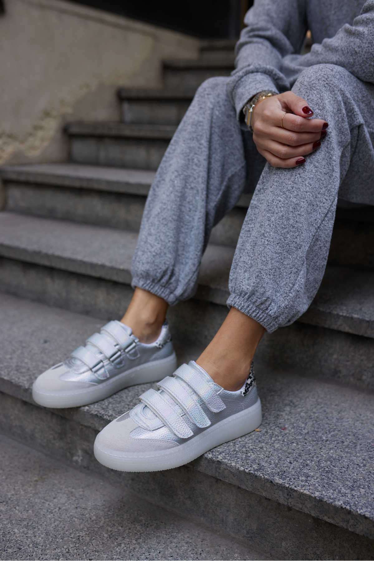 CELSO KADİN GUMUS CIRTLI SNEAKERS