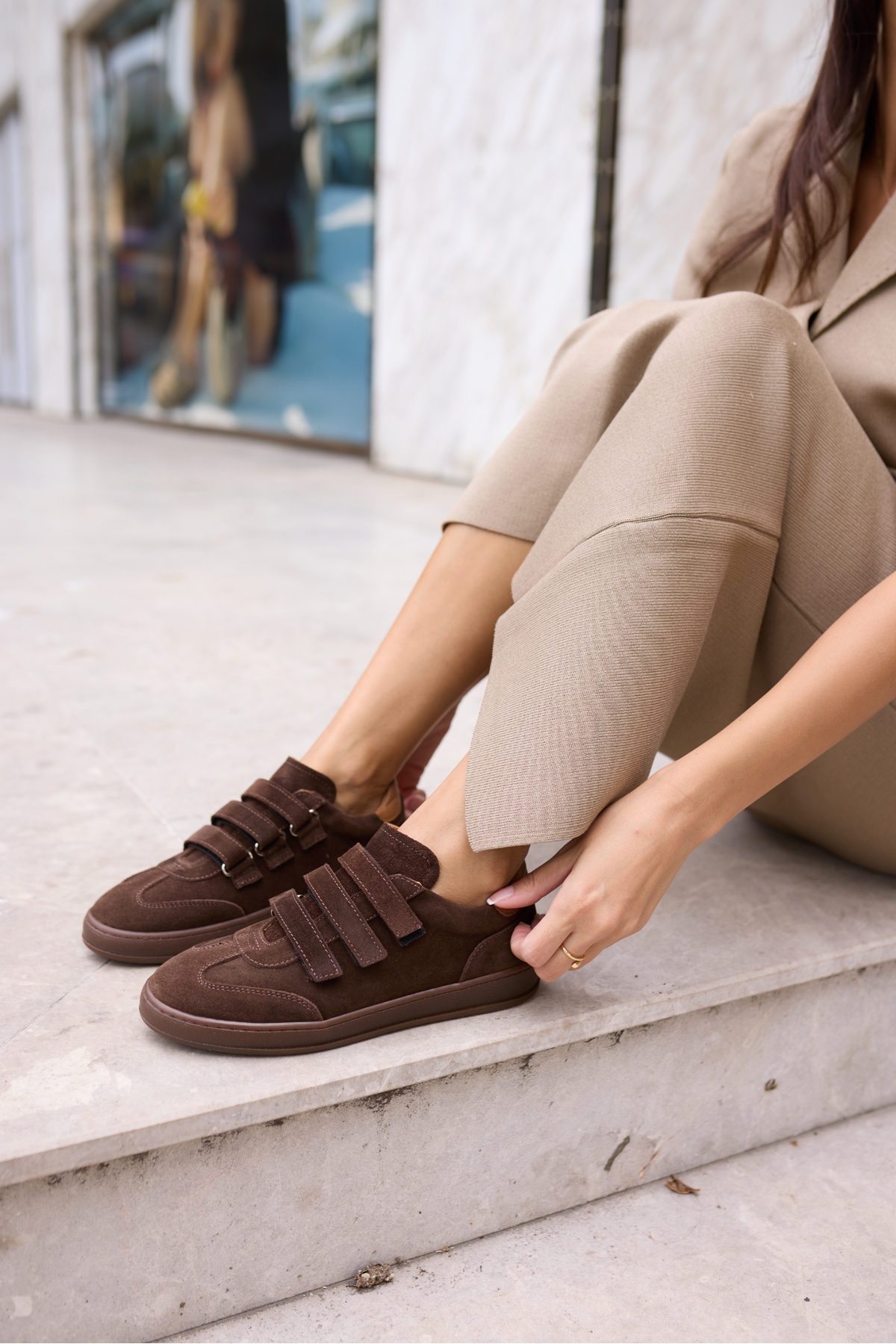 JOLANTA KADN VİZON GERCEK SUET CIRTLI SNEAKER