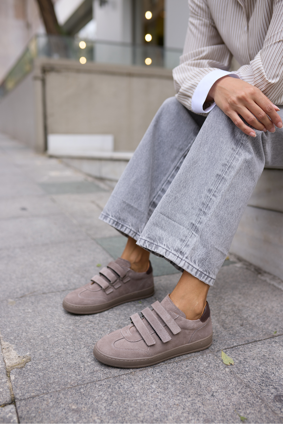 JOLANTA KADN VİZON GERCEK SUET CIRTLI SNEAKER