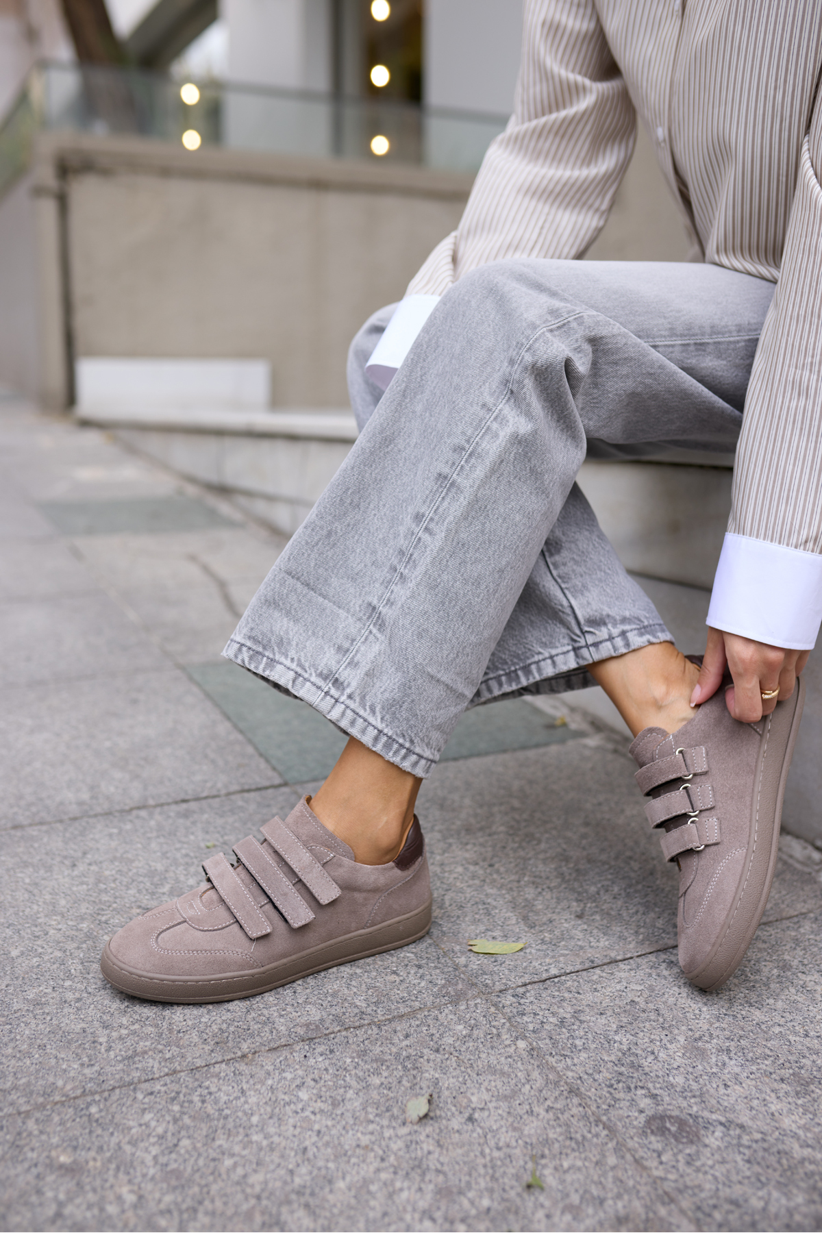 JOLANTA KADN VİZON GERCEK SUET CIRTLI SNEAKER