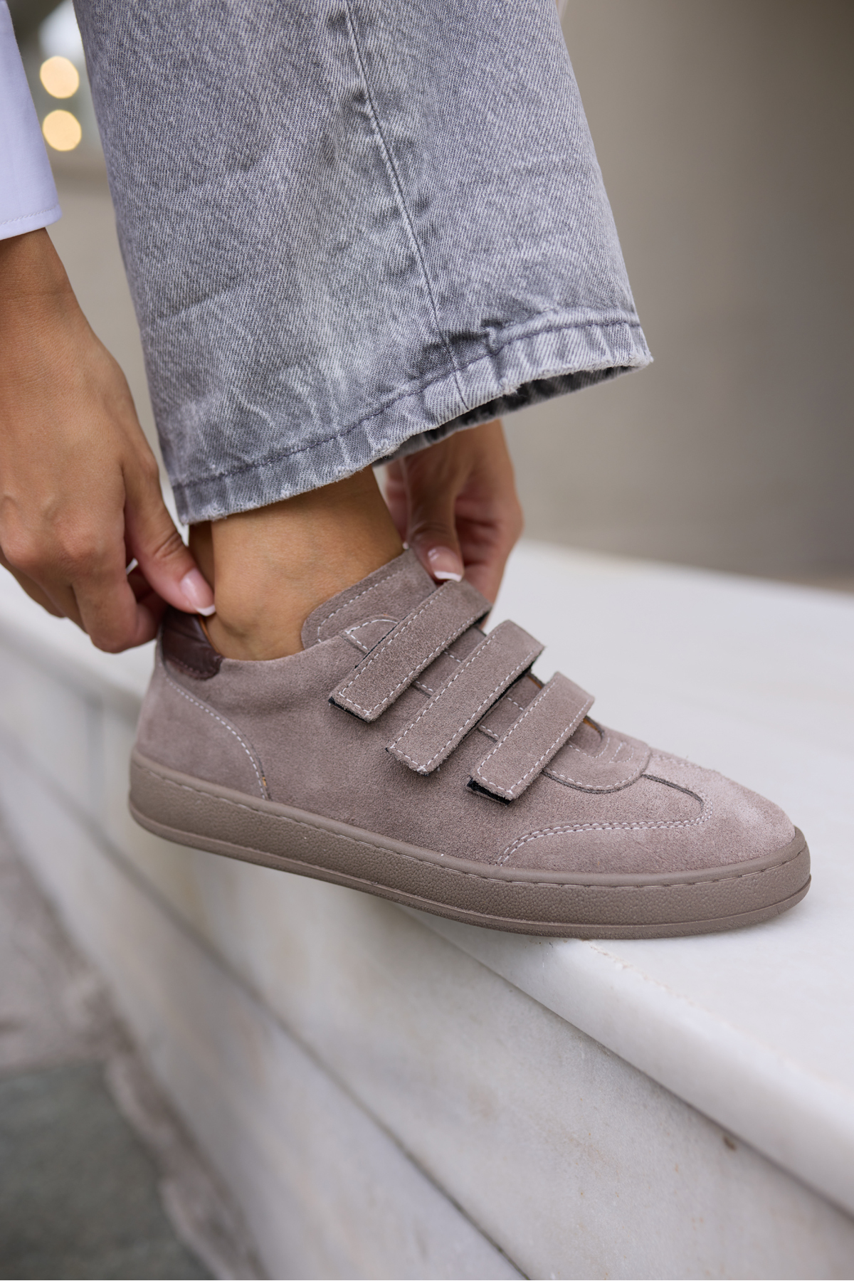 JOLANTA KADN VİZON GERCEK SUET CIRTLI SNEAKER