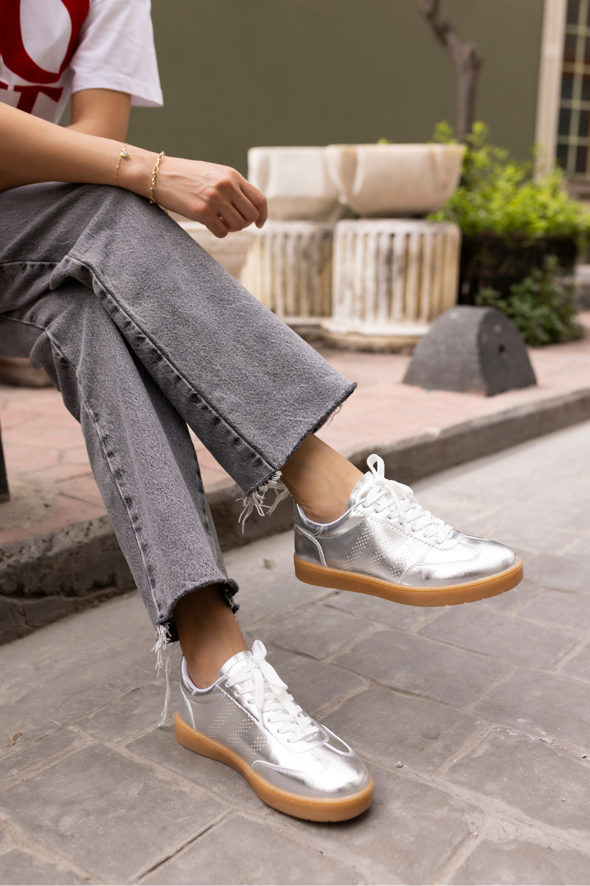 BROKS KADIN GUMUS SAMBA DETAY SNEAKER