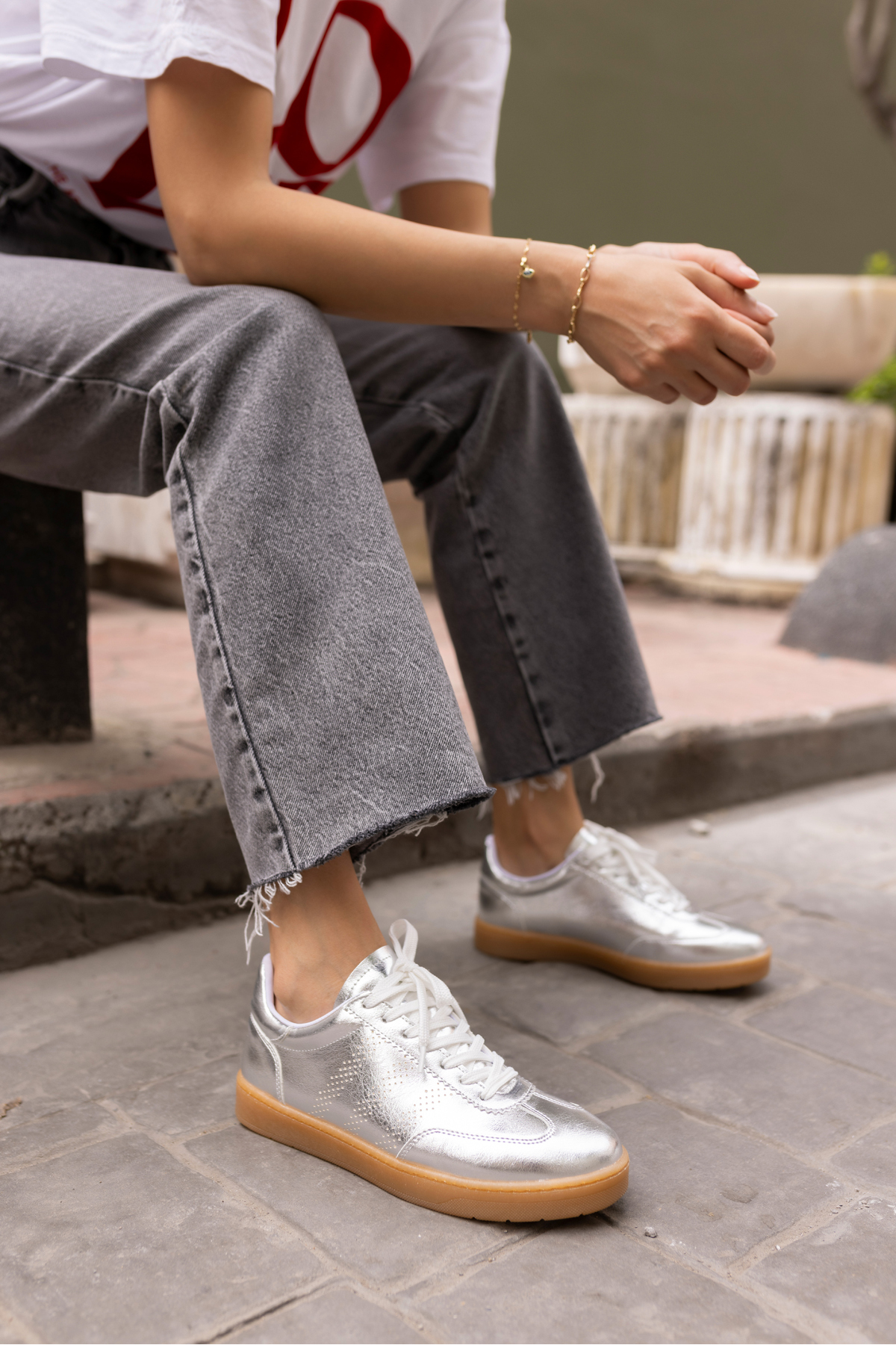 BROKS KADIN GUMUS SAMBA DETAY SNEAKER
