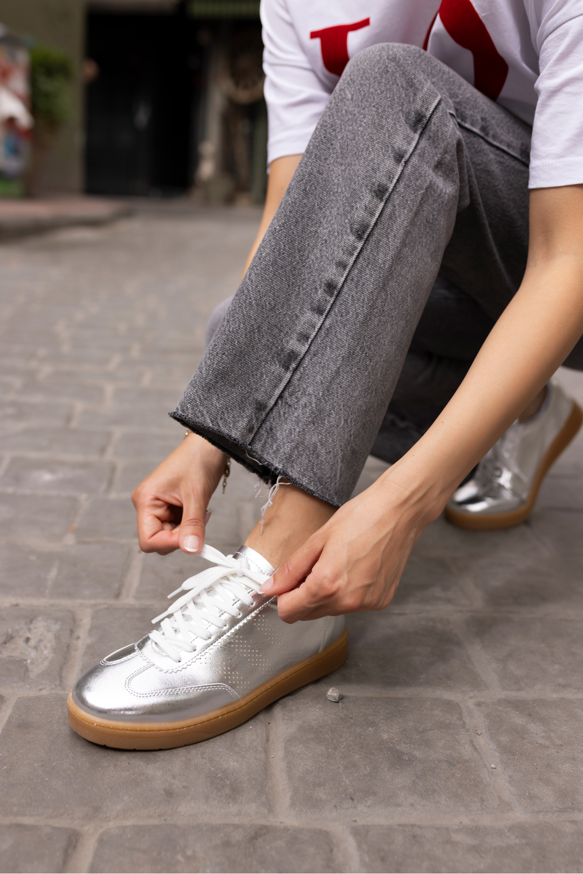 BROKS KADIN GUMUS SAMBA DETAY SNEAKER