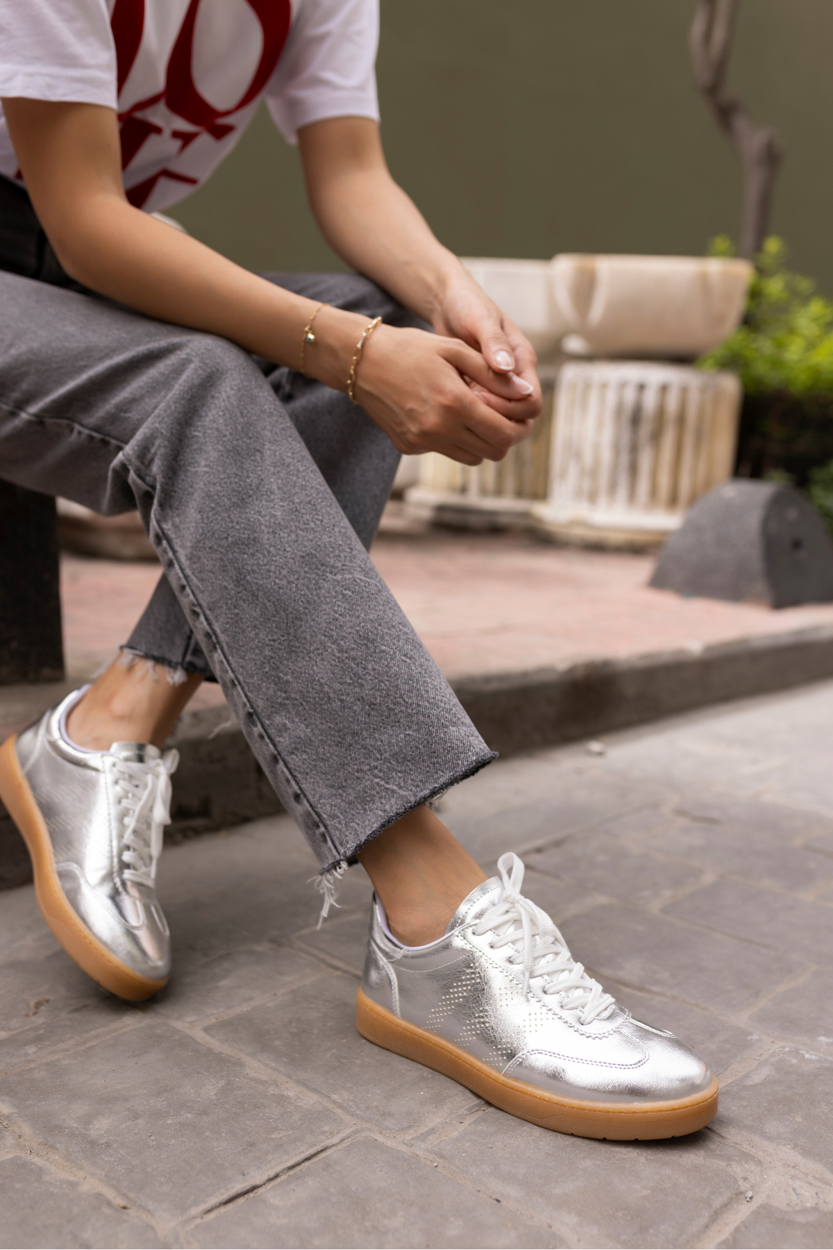 BROKS KADIN GUMUS SAMBA DETAY SNEAKER