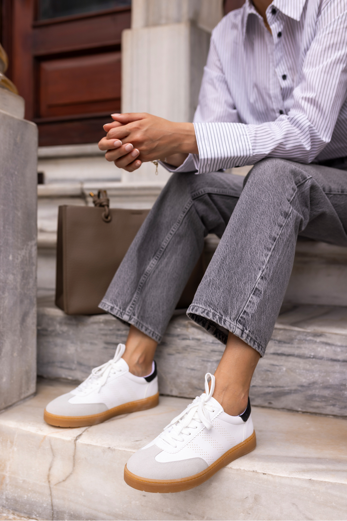 BROKS KADIN GUMUS SAMBA DETAY SNEAKER