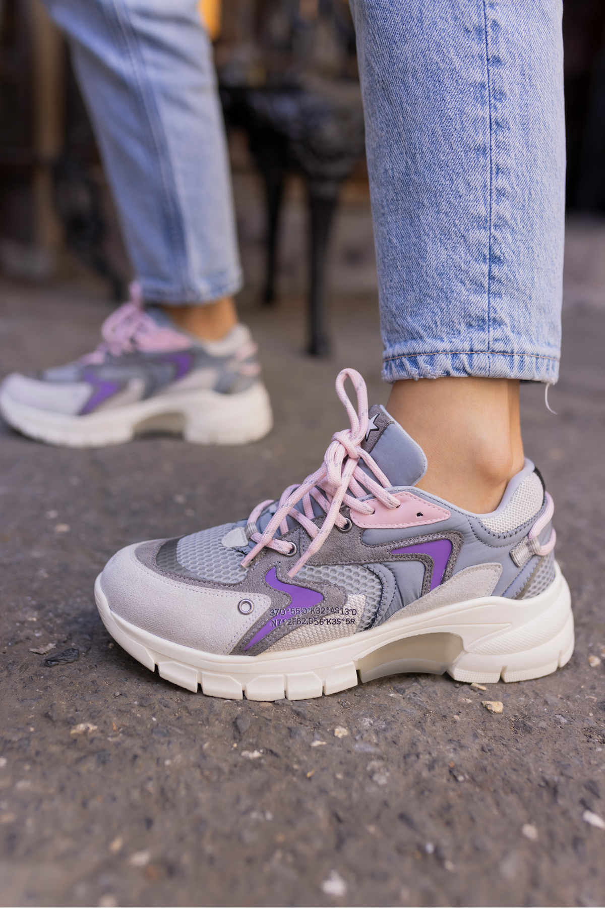 DESİRE KADİN GRİ LİLA GEÇİŞLİ SNEAKER