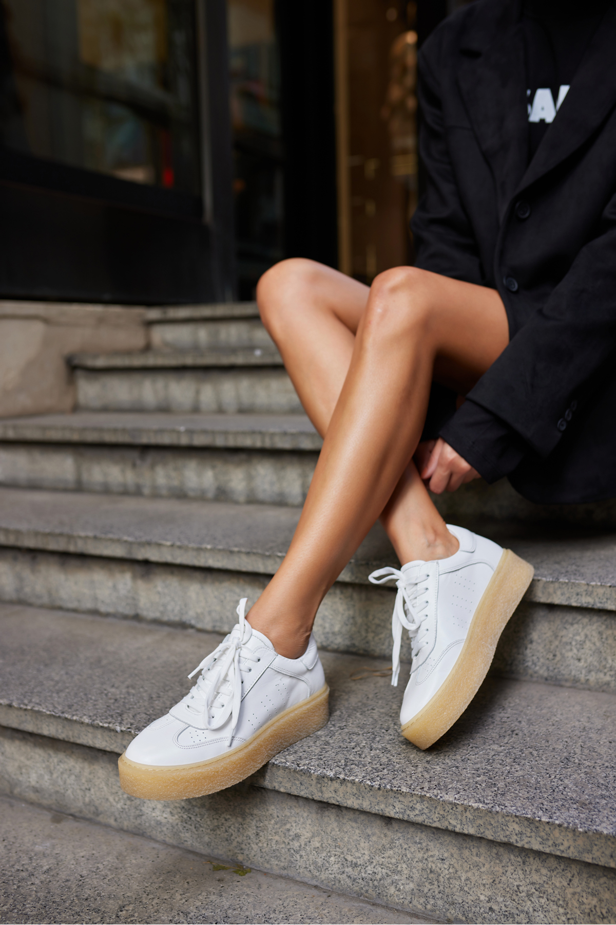 ALİSTAR KADIN LACİVERT GECREK DERİ SUET BAGCIKLİ SNEAKER