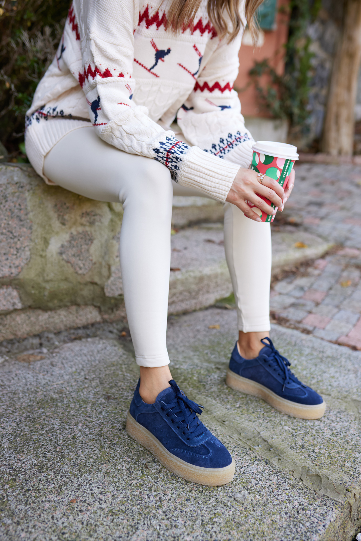 ALİSTAR KADIN LACİVERT GECREK DERİ SUET BAGCIKLİ SNEAKER
