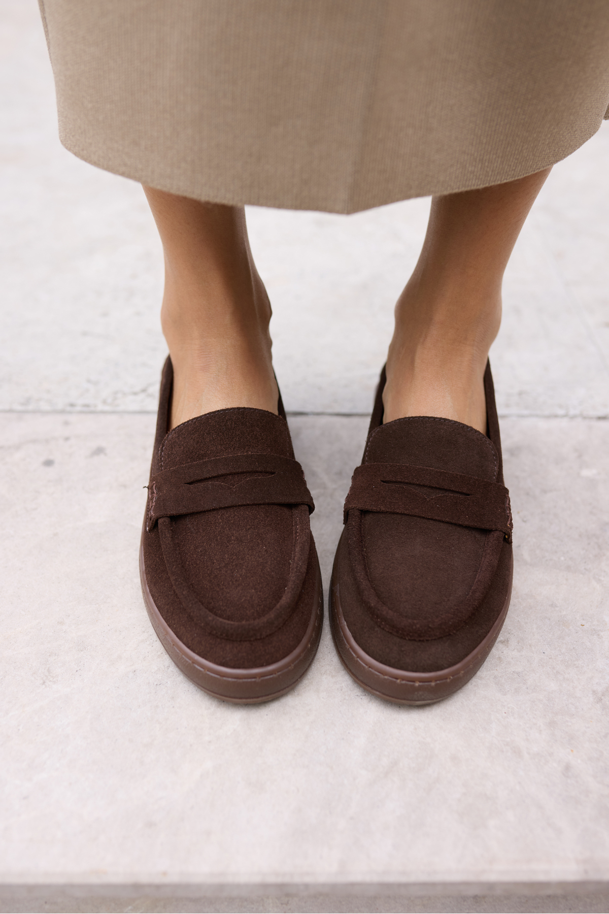 CRAFT KADIN VİZON GERCEK SUET LOAFER AYAKKABİ