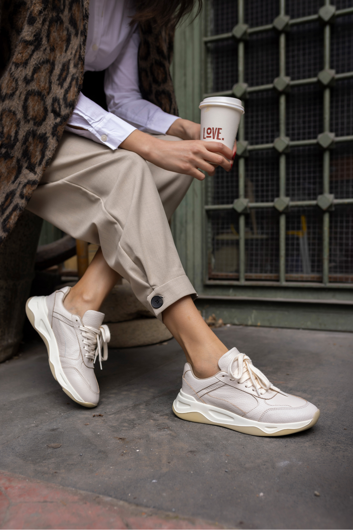 FAINN KADIN TABA GERCEK DERİ SUET SNEAKER AYAKKABİ