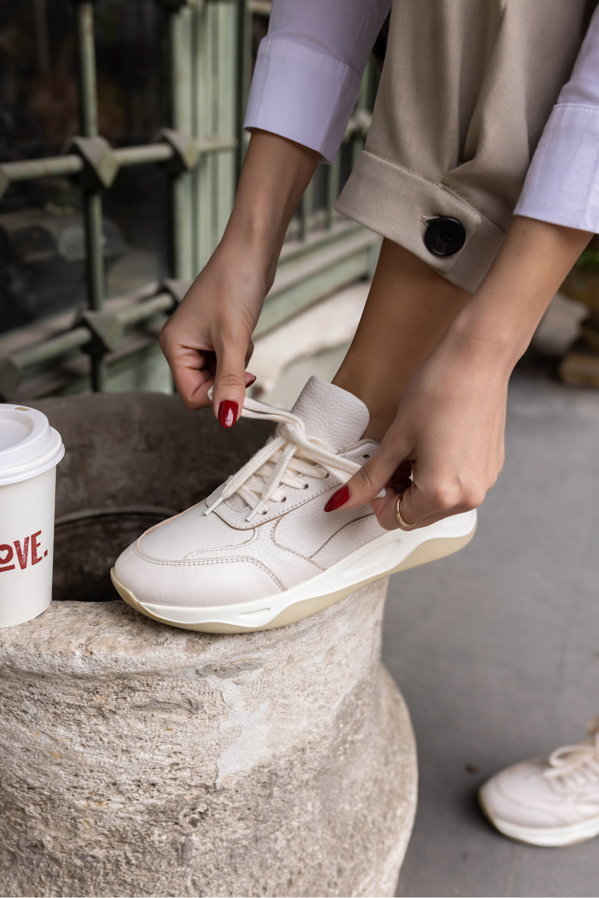 FAINN KADIN TABA GERCEK DERİ SUET SNEAKER AYAKKABİ