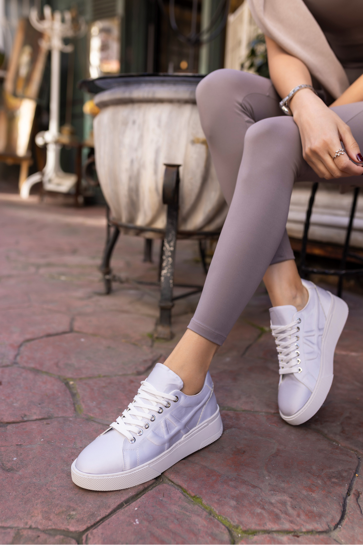 JACİB KADIN GUMUS SATEN SNEAKER