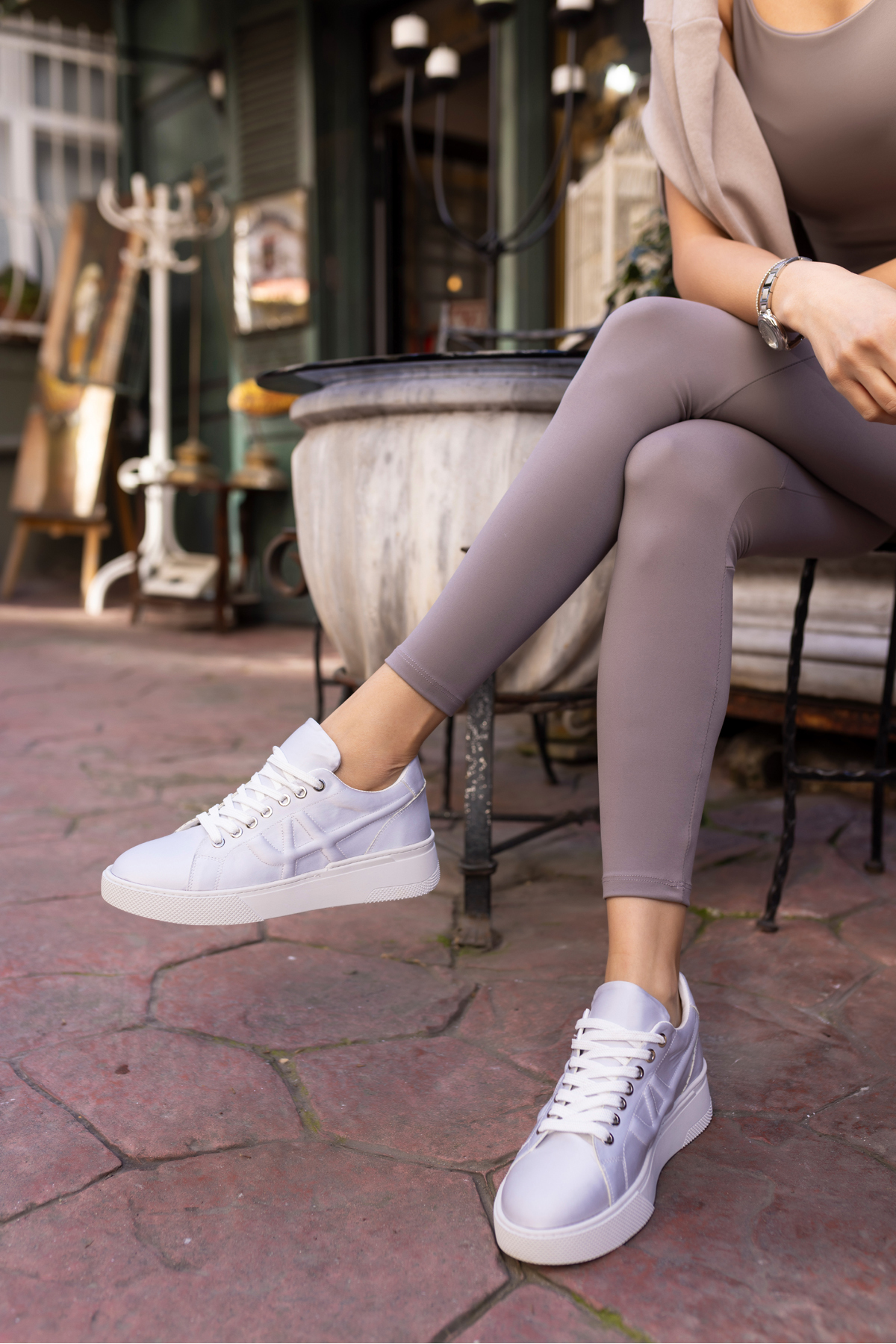 JACİB KADIN GUMUS SATEN SNEAKER