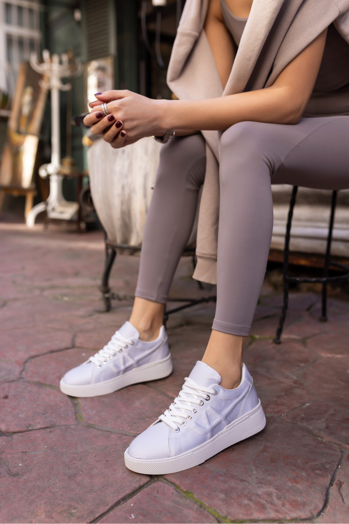 JACİB KADIN GUMUS SATEN SNEAKER