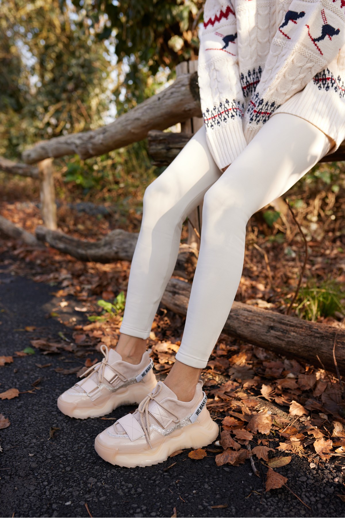 CİRTTA KADIN BEJ CIRTLI SNEAKER