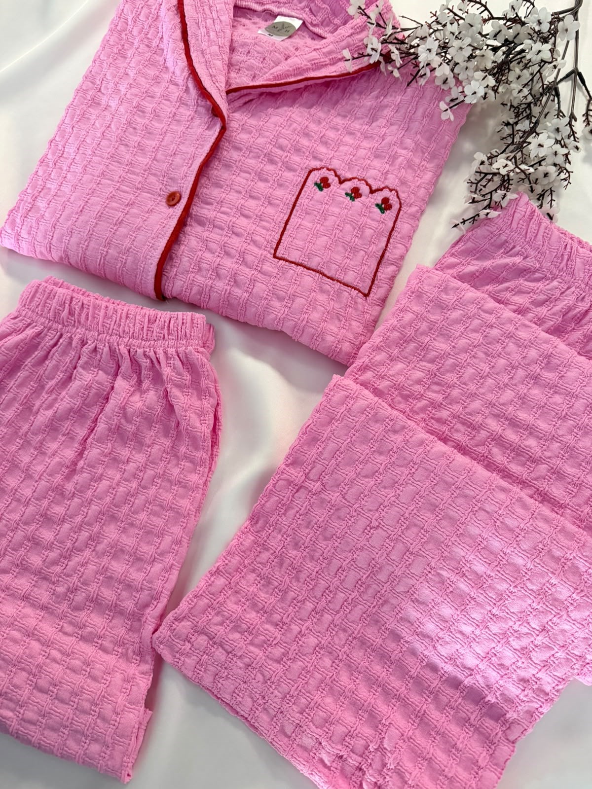 3'lü Pembe Ultra Lüks Uzun Kol Bürümcük