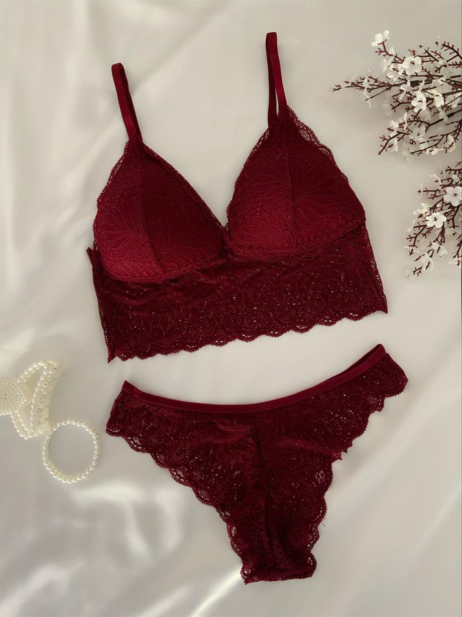 Bordo Bralet Takımı 