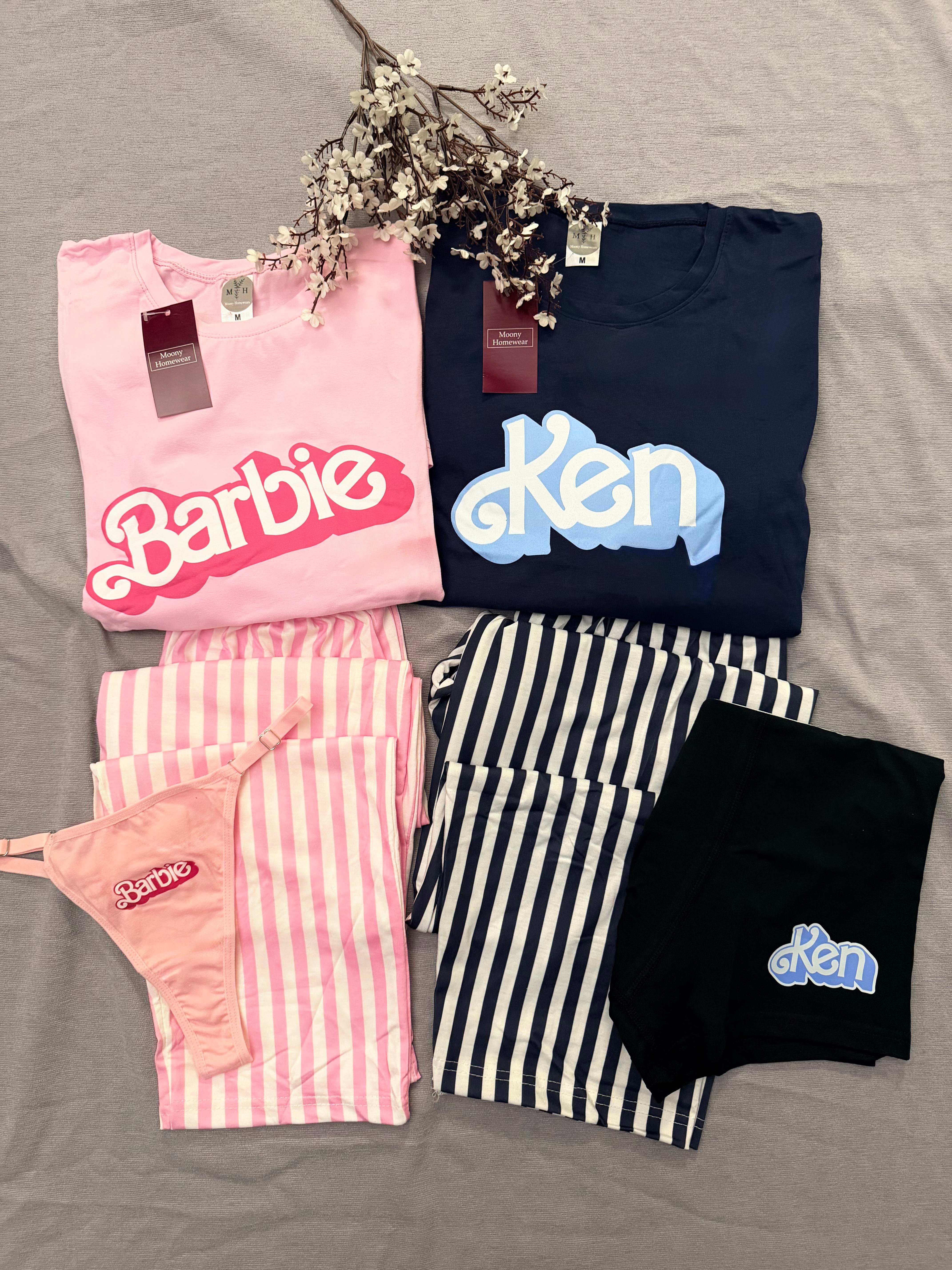 Çift Set Pijama ve Çamaşır Barbie Ken 