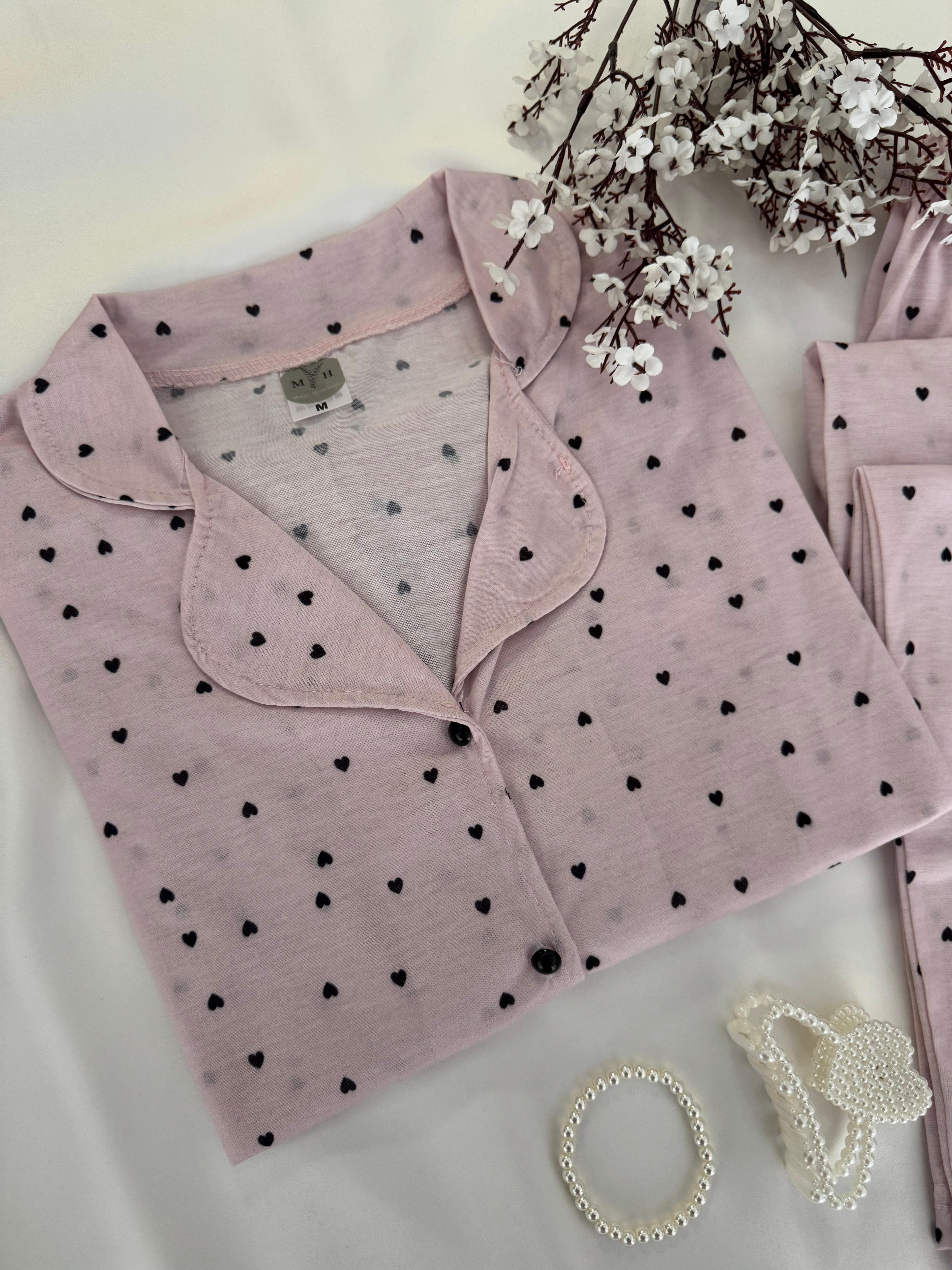 Minik Kalpli Pemboş Pijama Takımı