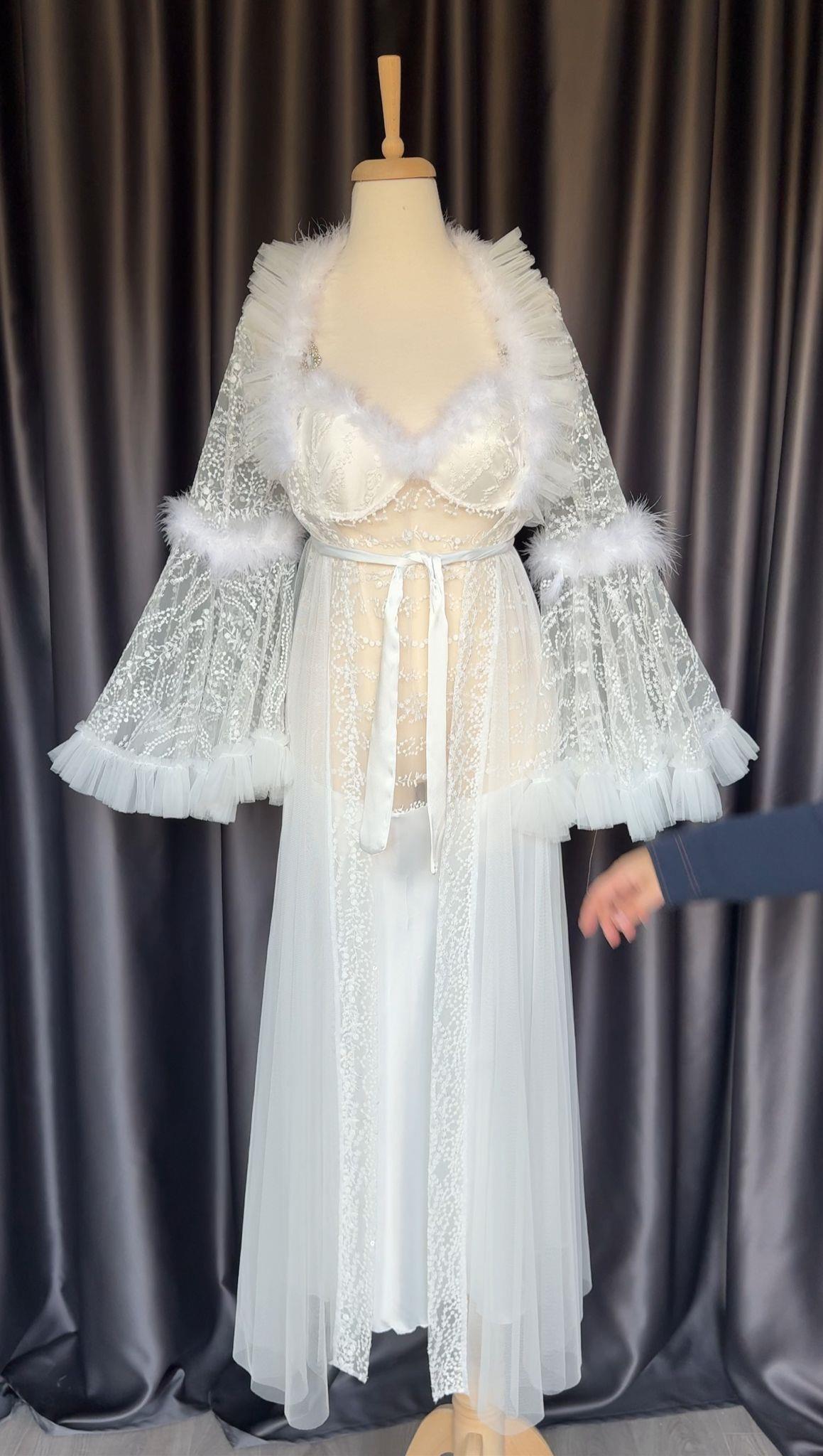 New Bride Ultra Lüks Özel Tasarım Gecelik Sabahlık