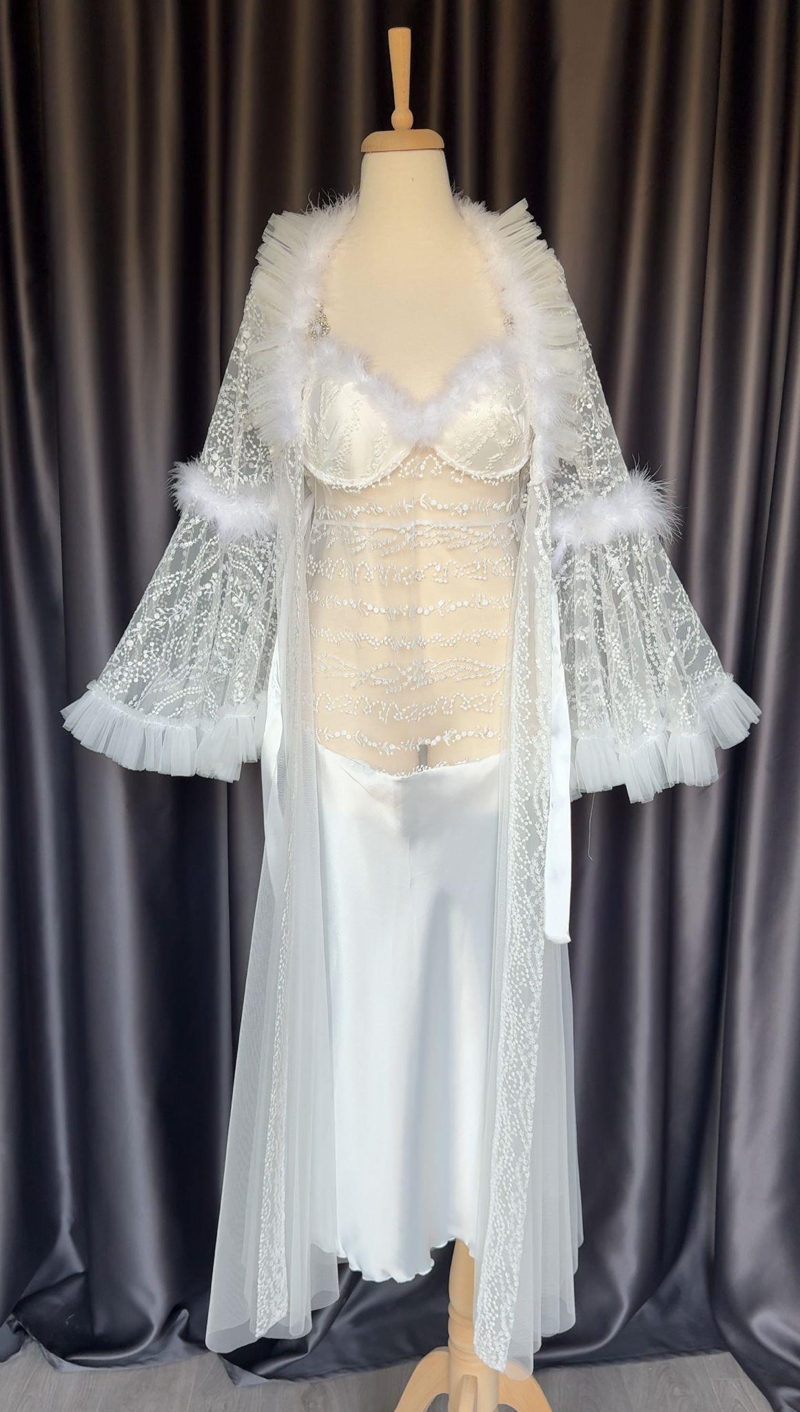New Bride Ultra Lüks Özel Tasarım Gecelik Sabahlık