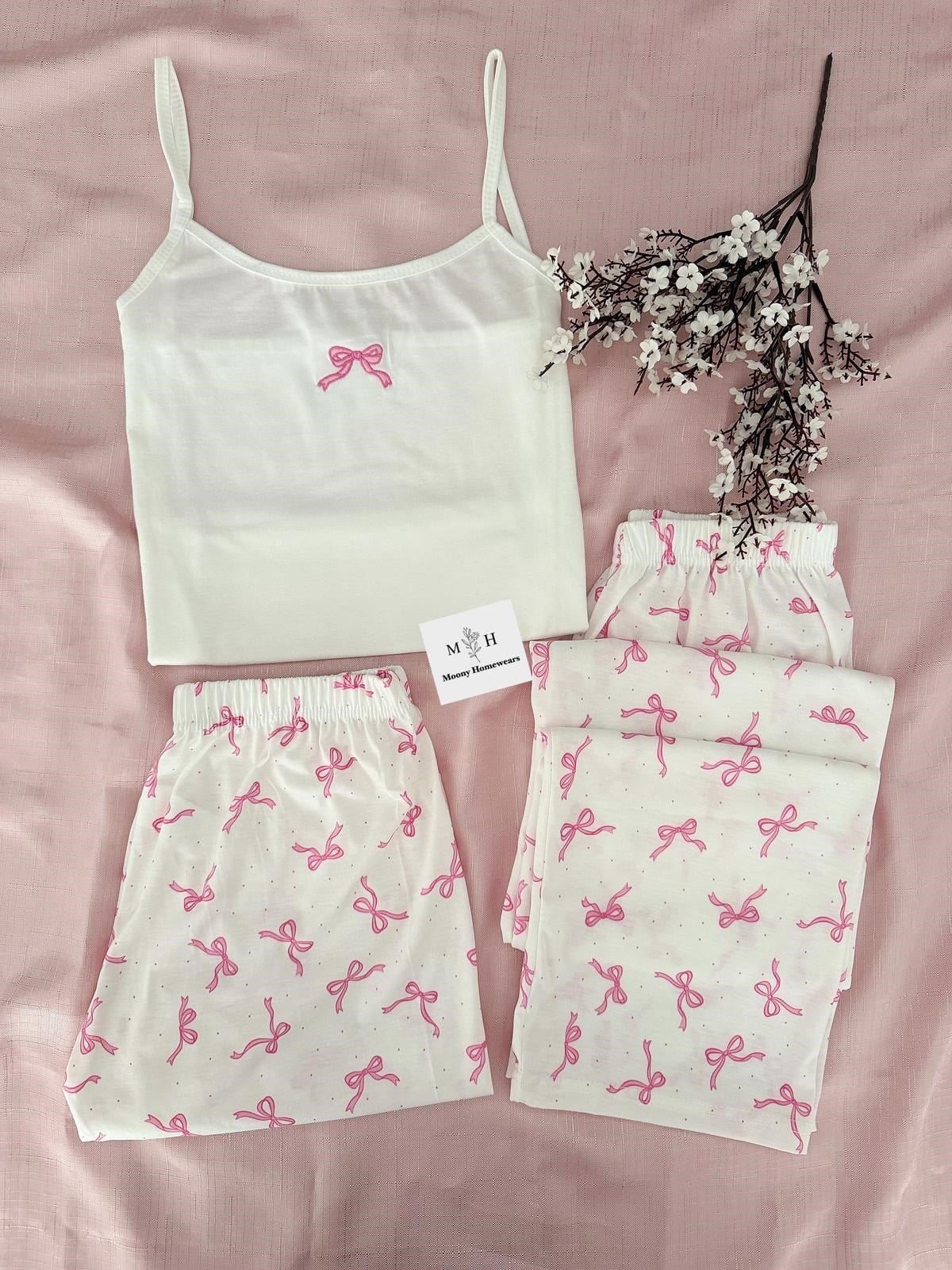Pembo Kurdele 3'lü Yumuşacık Pijama Takımı