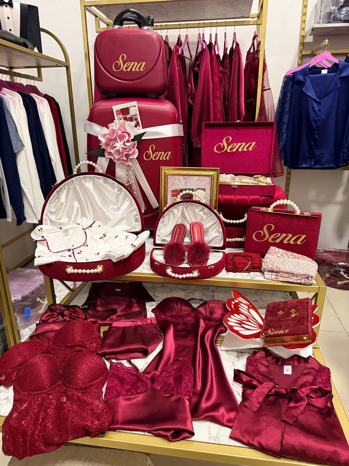 Valizli Avantaj Paket Ful Gelin Damat Bohça Seti