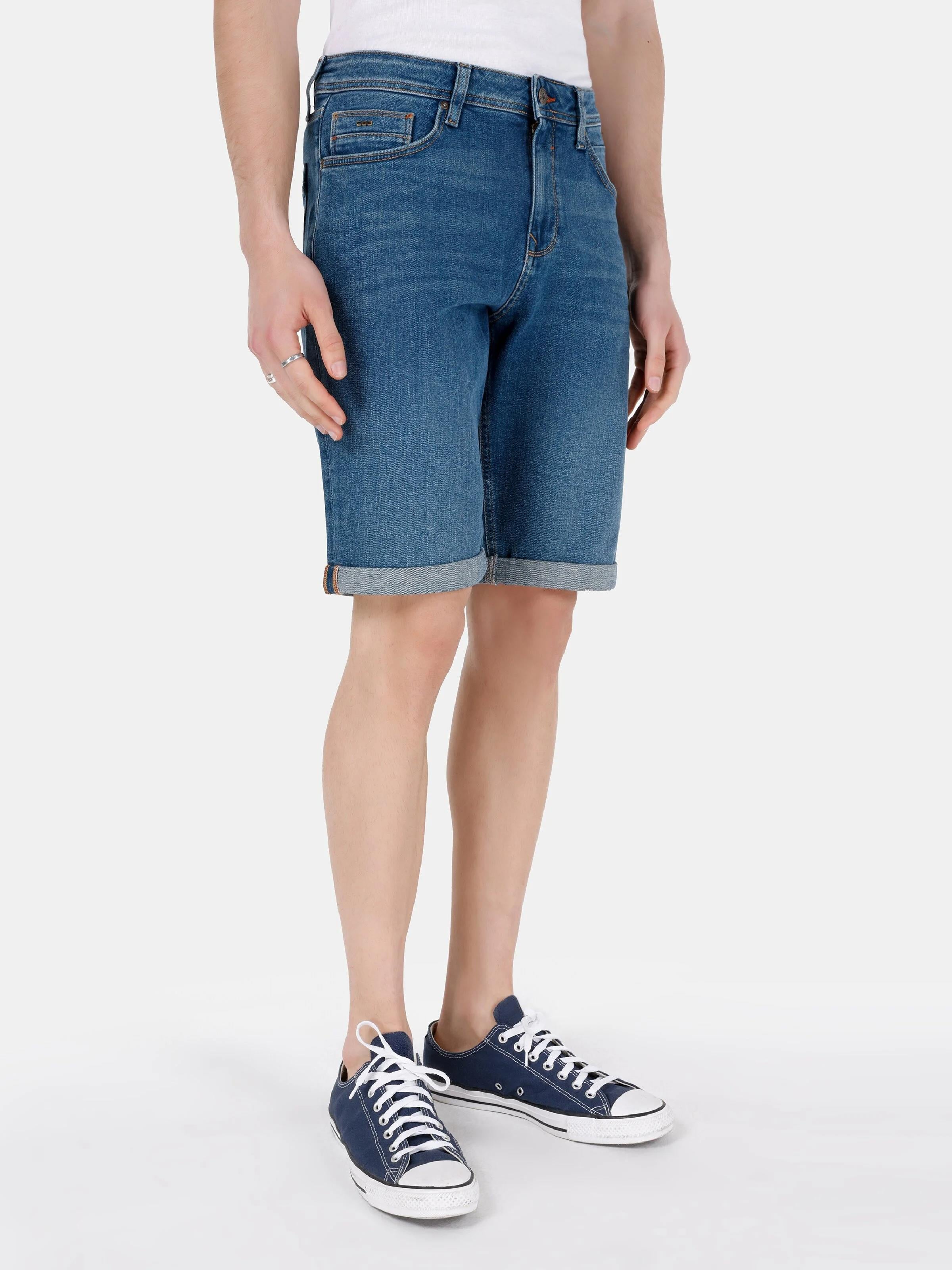 DENIM ERKEK ŞORT Straight Fit