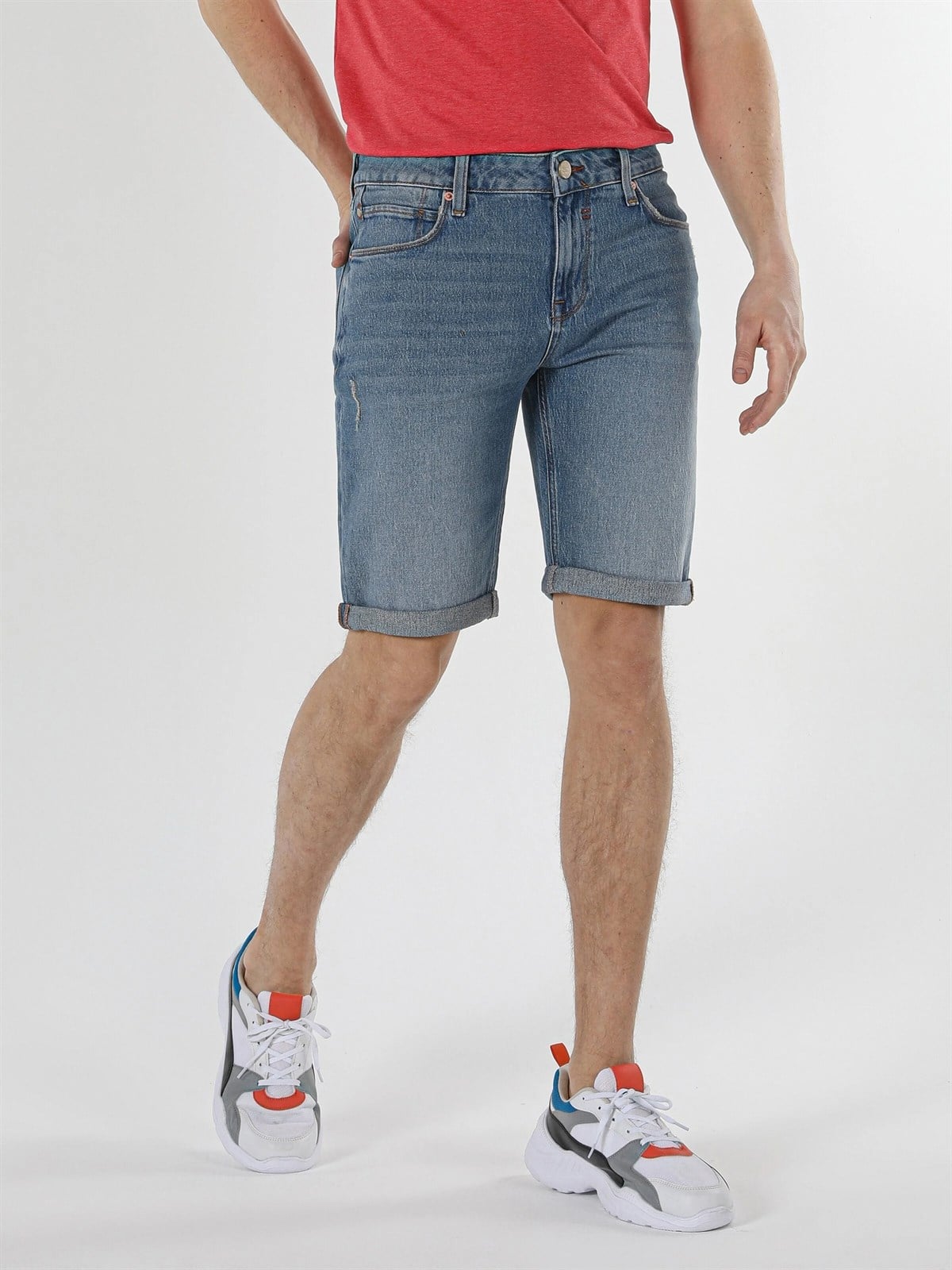 DENIM ERKEK ŞORT Straight Fit
