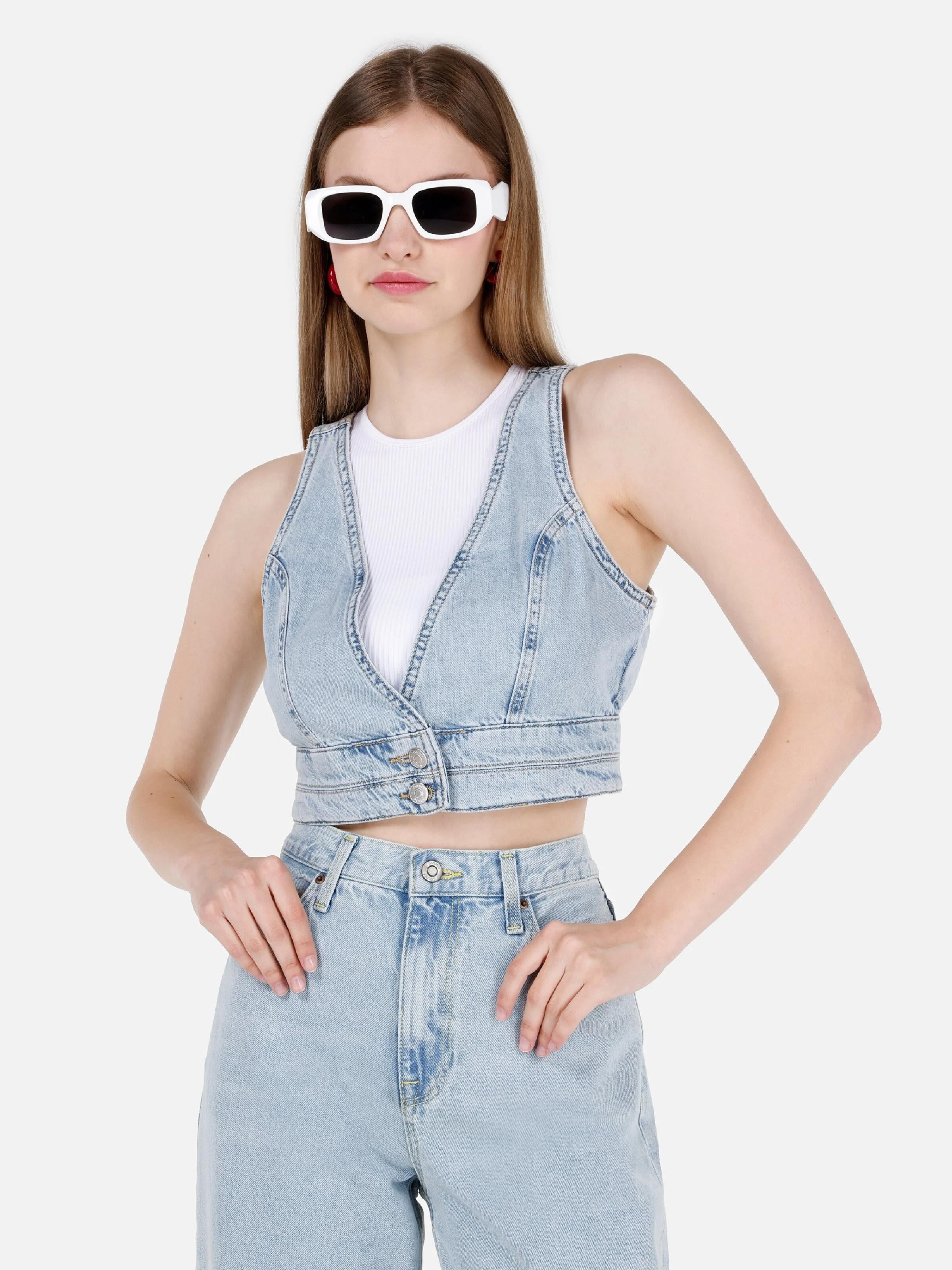 DENIM KADIN BÜSTİYER Slim Fit