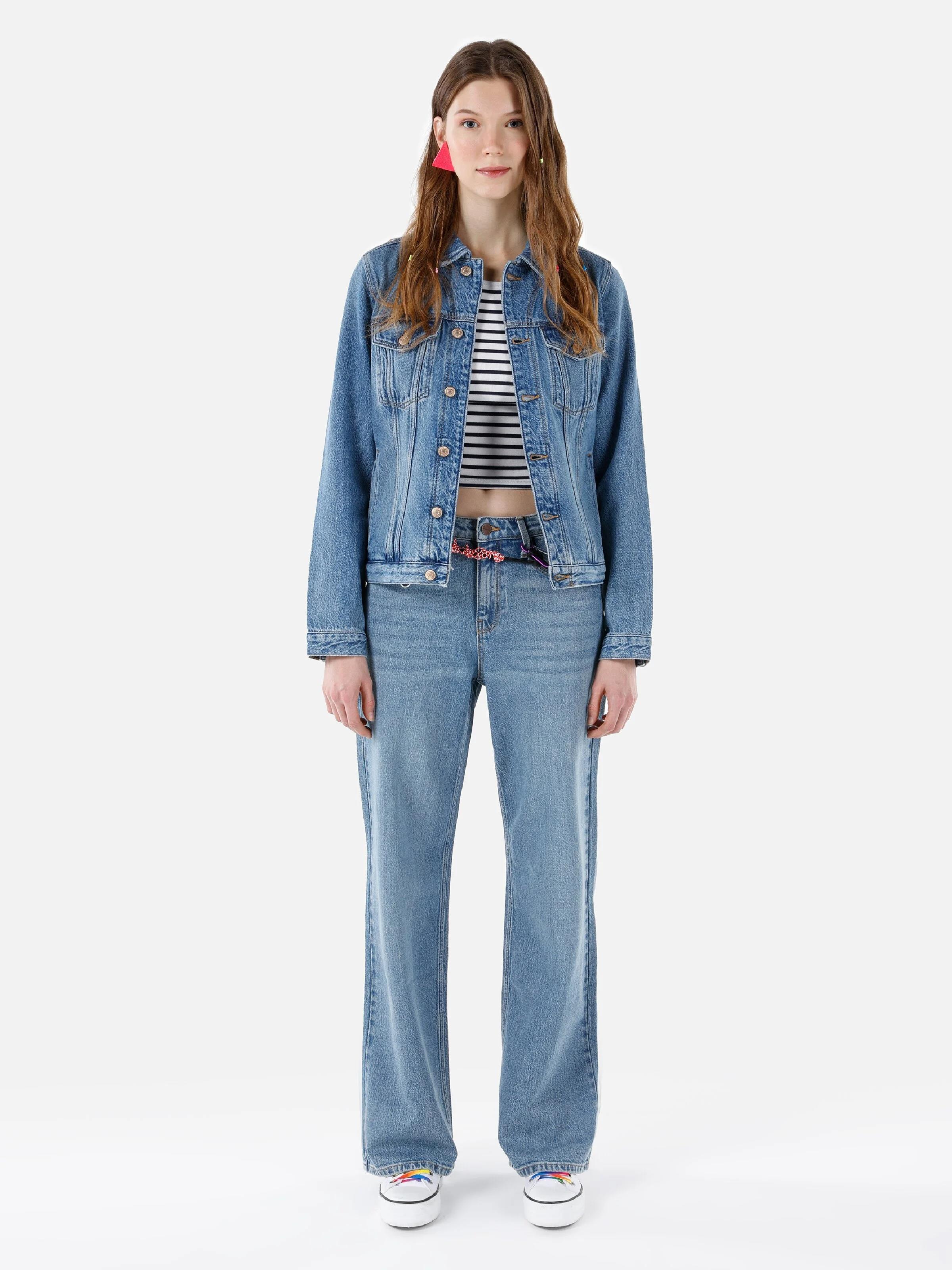 DENIM KADIN CEKET Slim Fit