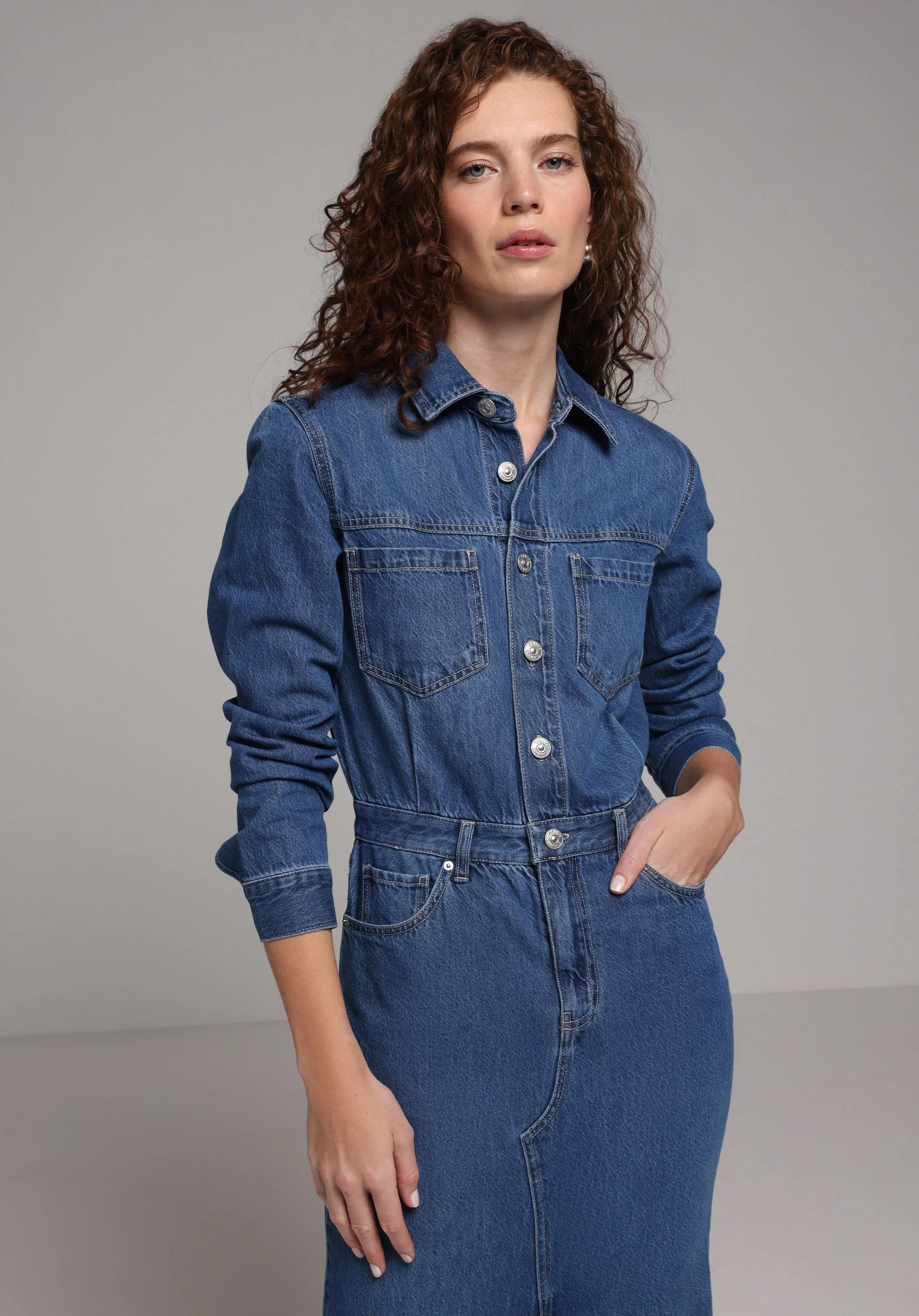 DENIM KADIN ELBISE Slim Fit